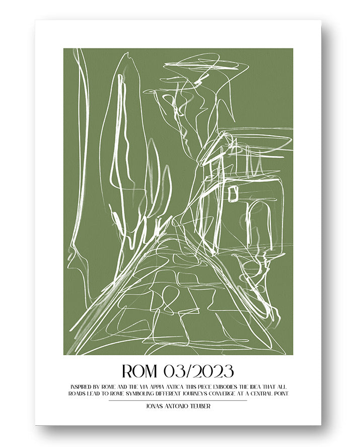 Rom Poster – FineArt Wandbild, moderne Kunst & Fine Art Print von Spawnd, handgefertigt & Made in Germany