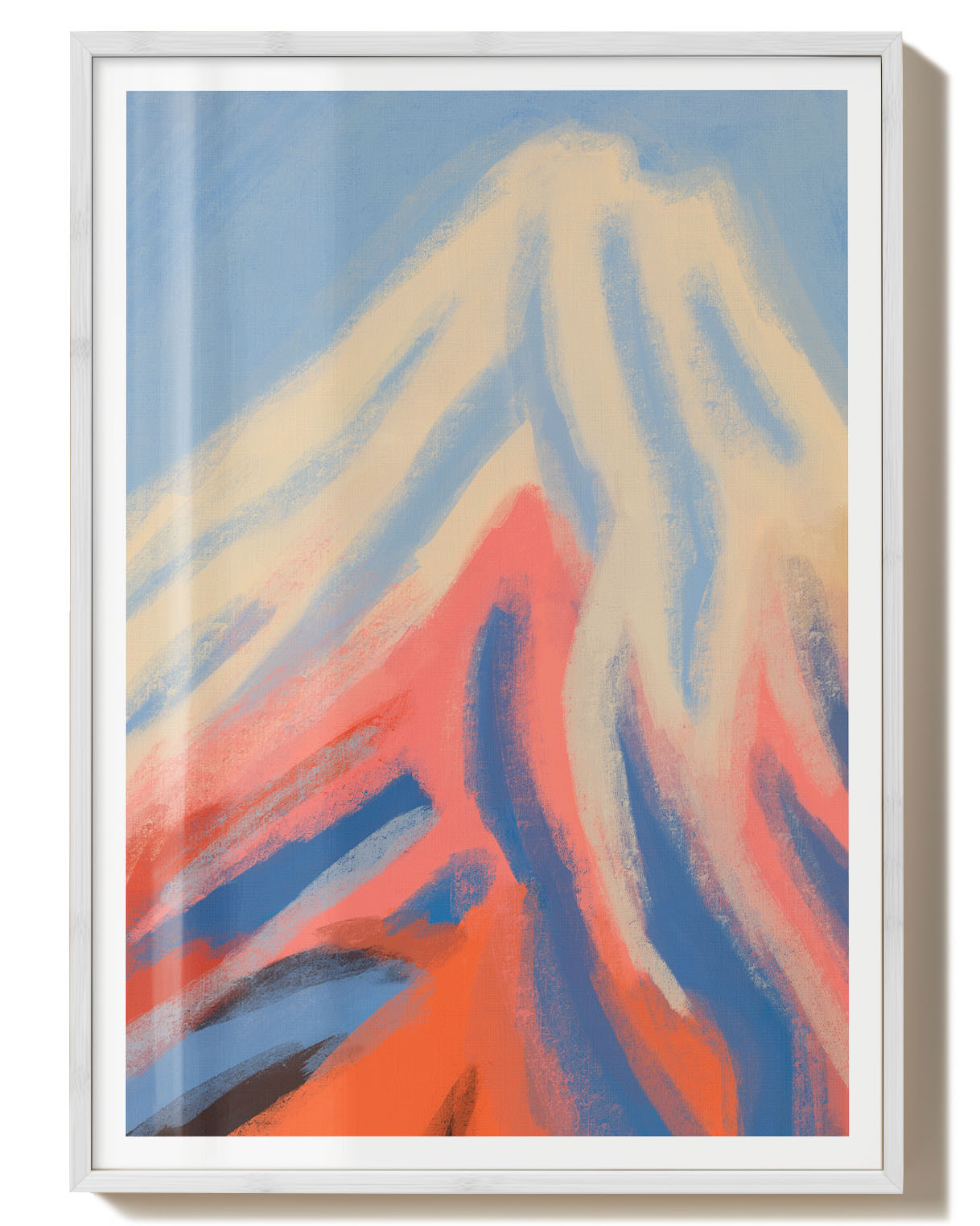 Fire Beneath Snow | Abstraktes Landschaftsposter