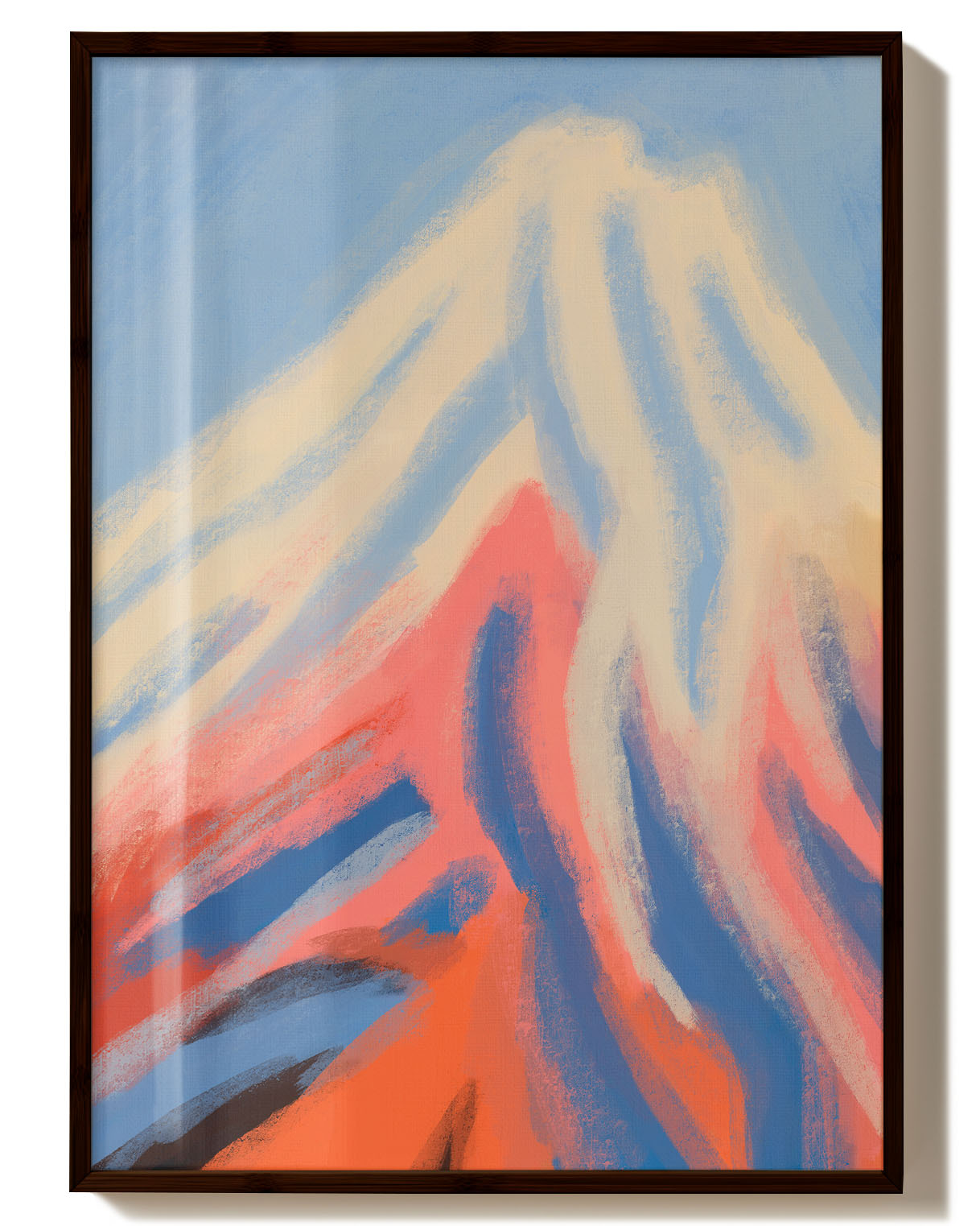 Fire Beneath Snow | Abstraktes Landschaftsposter