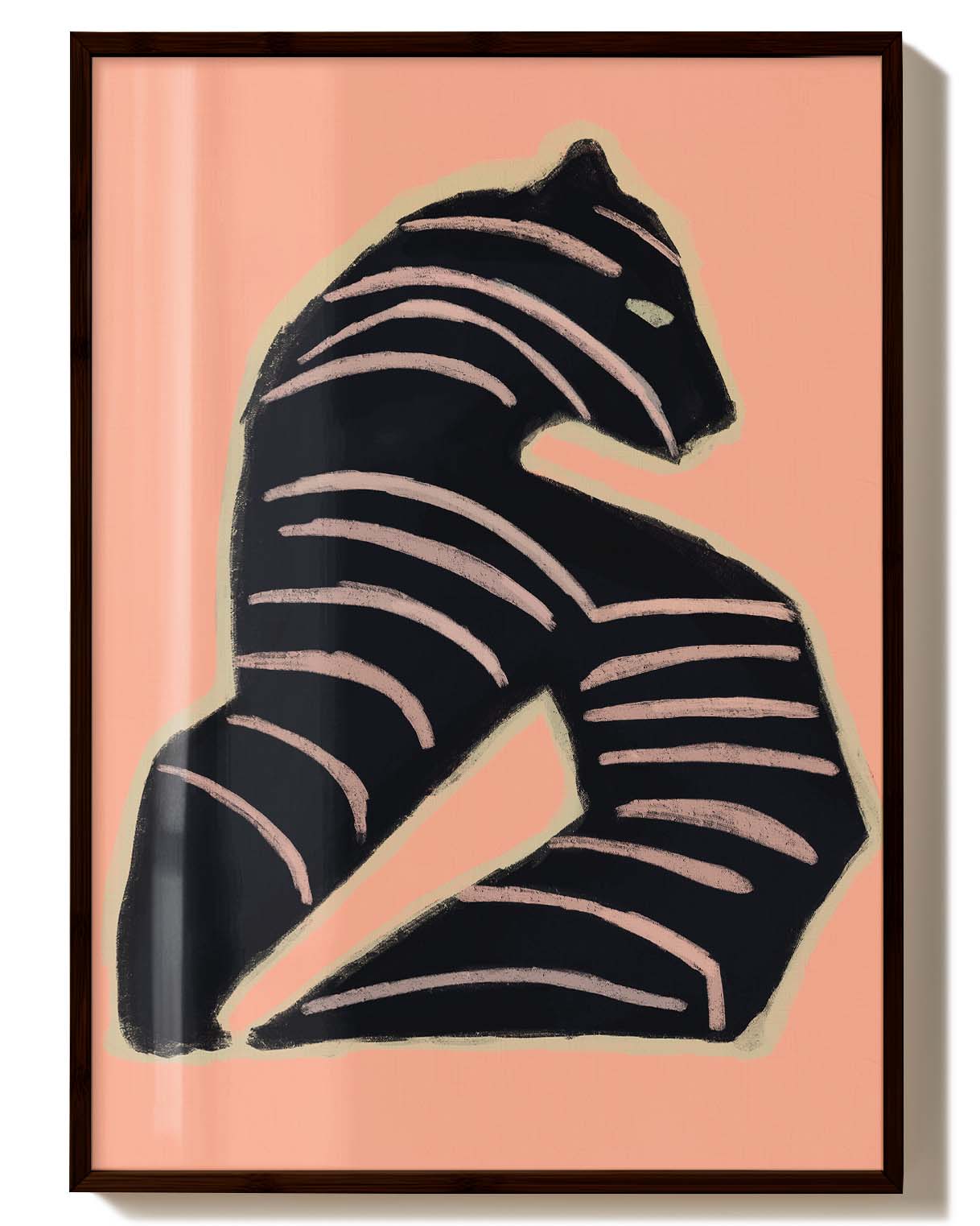 Striped Guardian | Moderne Abstrakte Figur Poster