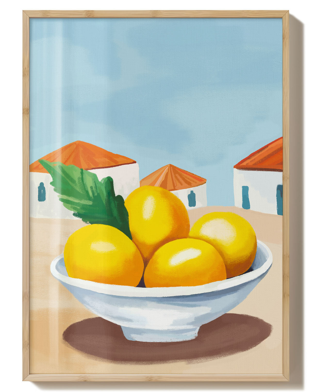 Golden Siesta | Mediterrane Stillleben-Illustration Poster