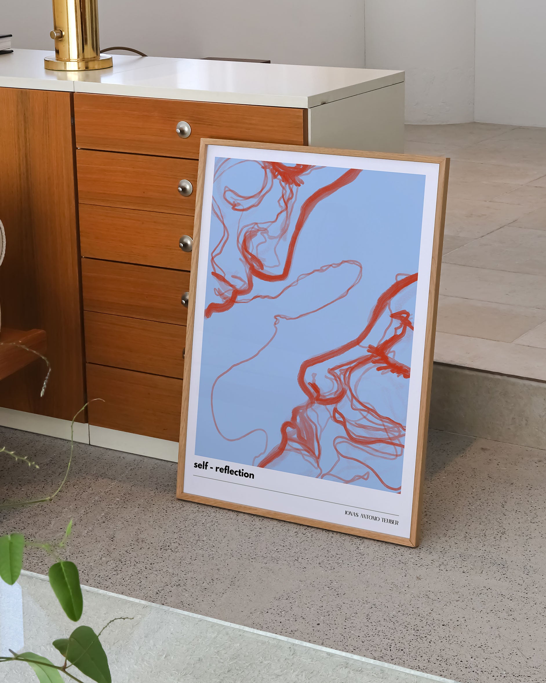 self - reflection Poster – FineArt Wandbild, moderne Kunst & Fine Art Print von Spawnd, handgefertigt & Made in Germany