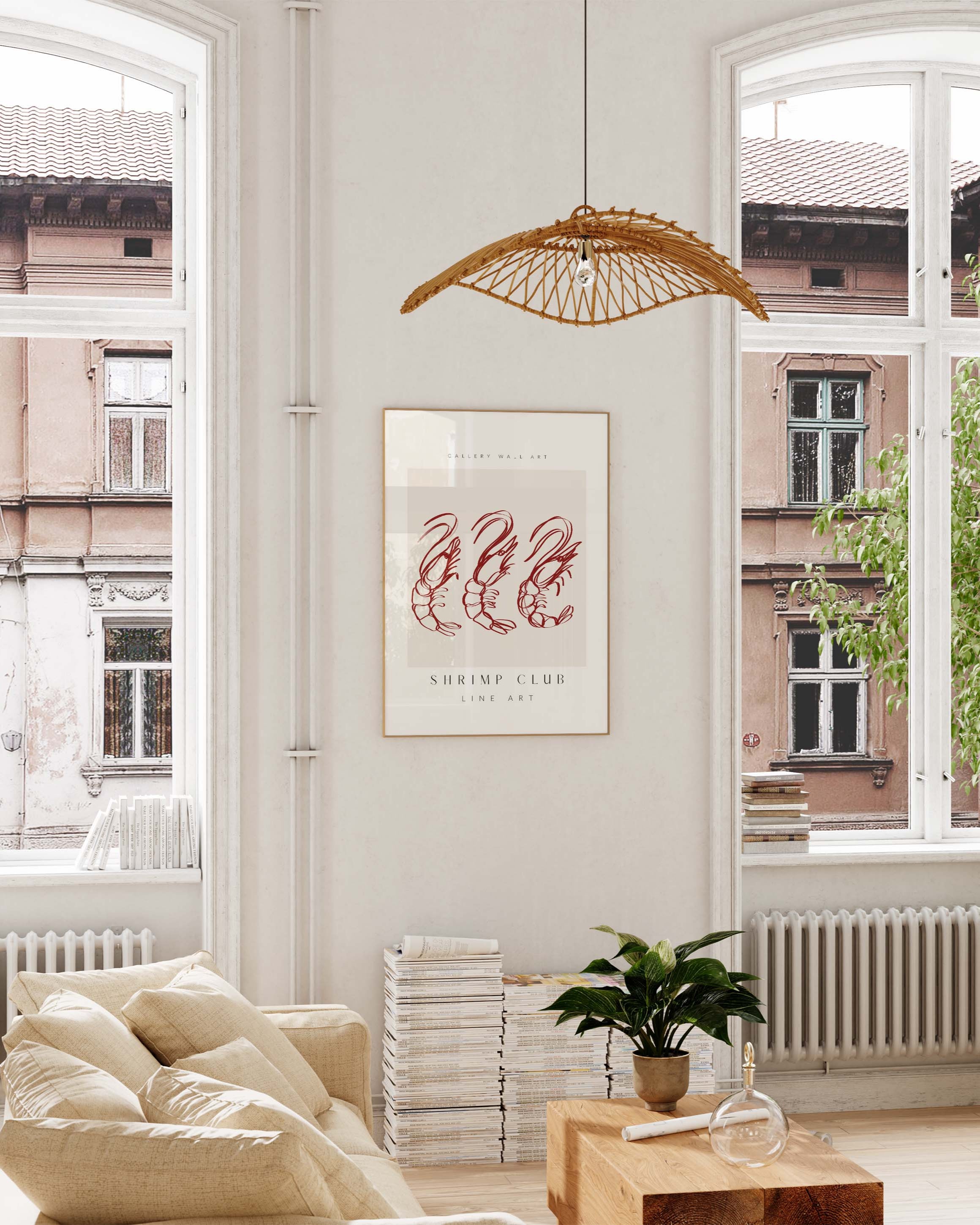 Shrimp_Club Poster im Wohnzimmer – Fine Art Print mit – Spawnd