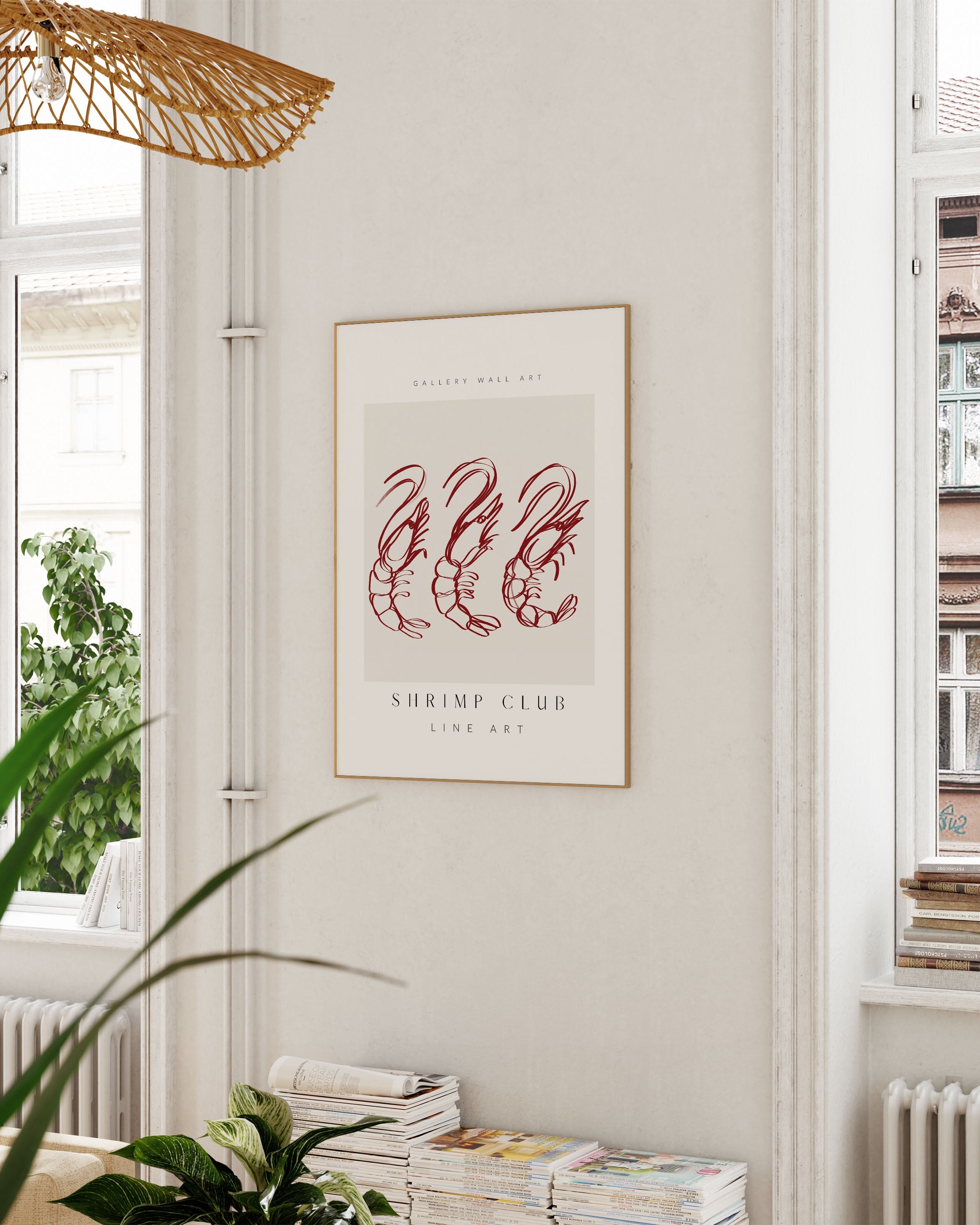 Shrimp Club Poster – FineArt Wandbild, moderne Kunst & Fine Art Print von Spawnd, handgefertigt & Made in Germany