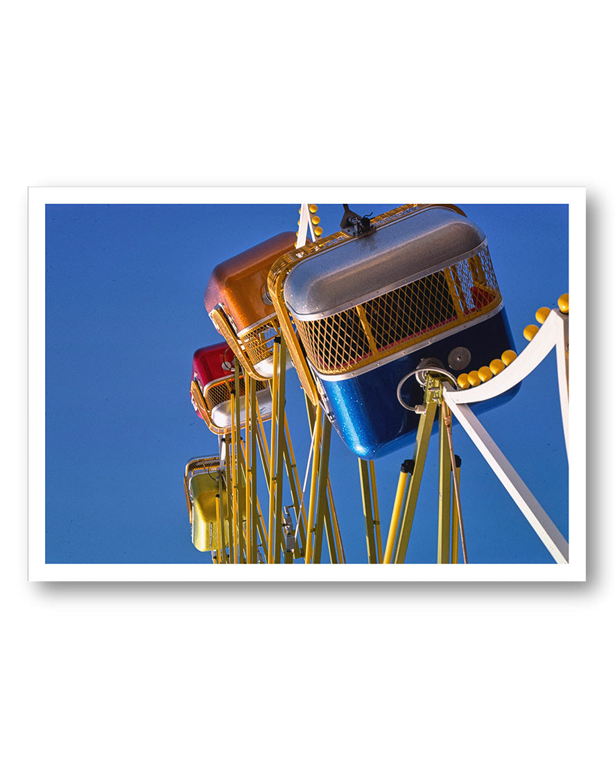 sky diver ride ocean city new jersey 1978 Poster – FineArt Wandbild, moderne Kunst & Fine Art Print von Spawnd, handgefertigt & Made in Germany