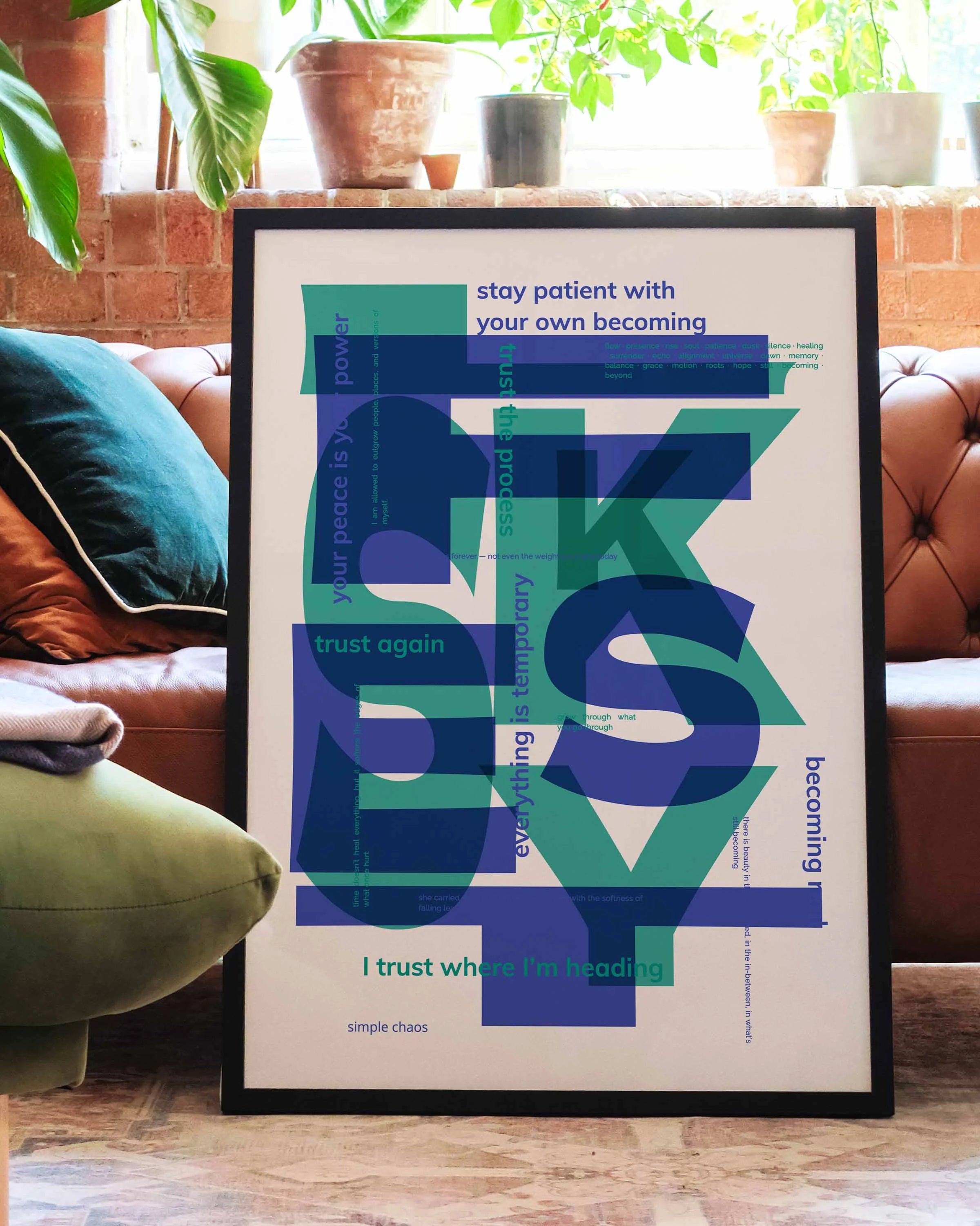 Sky Poster – FineArt Wandbild, moderne Kunst & Fine Art Print von Spawnd, handgefertigt & Made in Germany