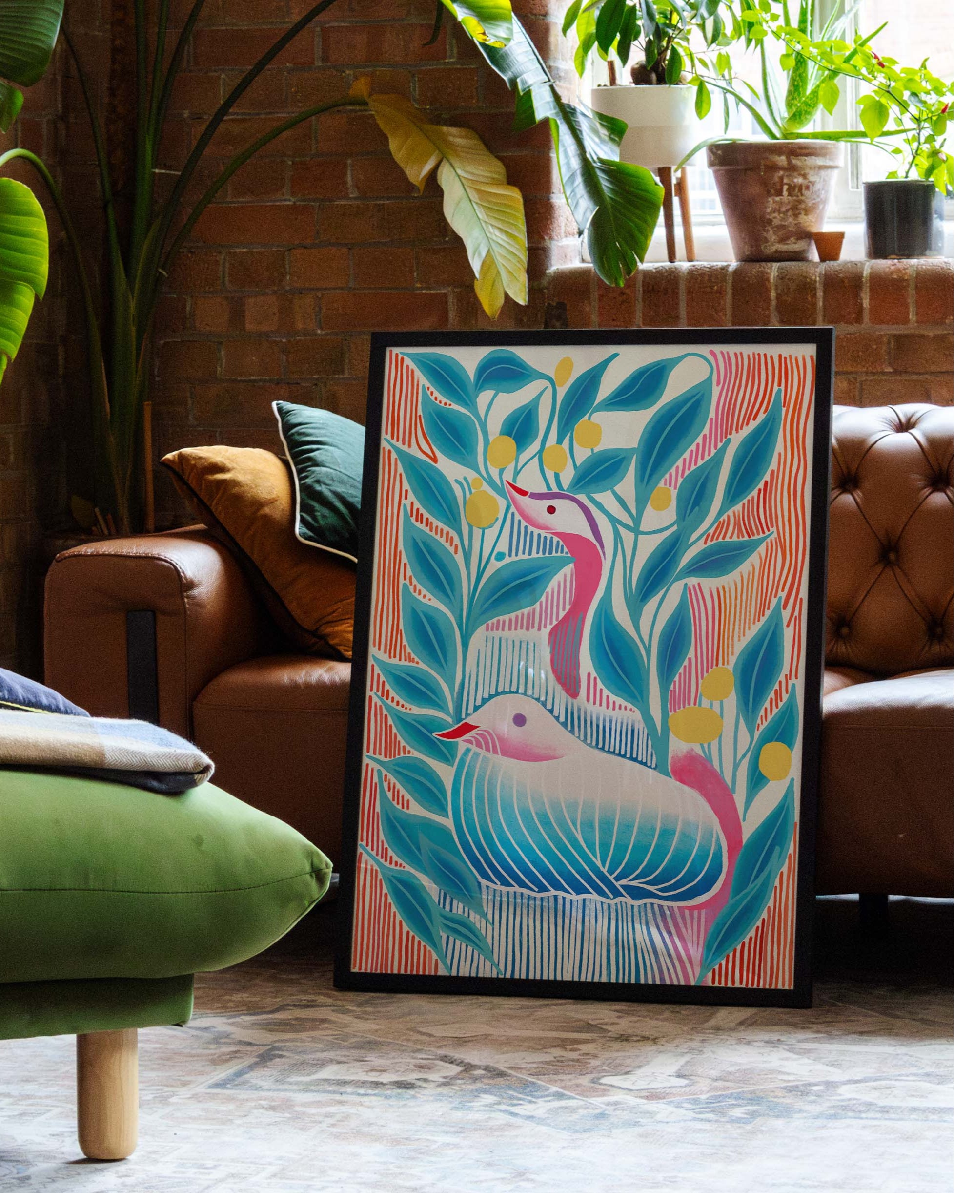 Songs Between Leaves Poster – FineArt Wandbild, moderne Kunst & Fine Art Print von Spawnd, handgefertigt & Made in Germany