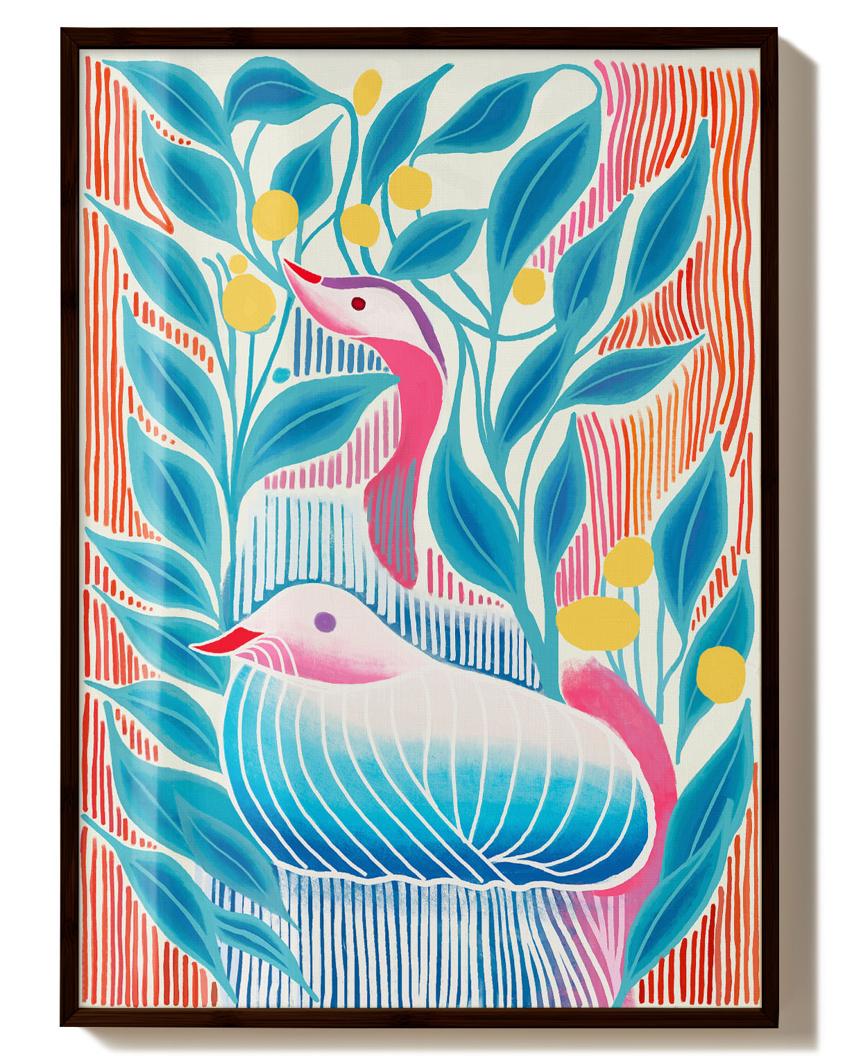 Songs Between Leaves Poster – FineArt Wandbild, moderne Kunst & Fine Art Print von Spawnd, handgefertigt & Made in Germany