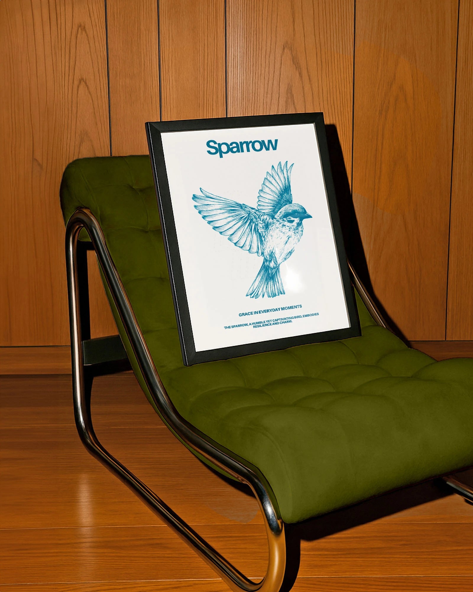 Sparrow Poster – FineArt Wandbild, moderne Kunst & Fine Art Print von Spawnd, handgefertigt & Made in Germany