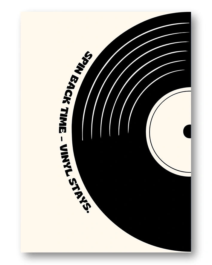 Spin back time Poster – FineArt Wandbild, moderne Kunst & Fine Art Print von Spawnd, handgefertigt & Made in Germany