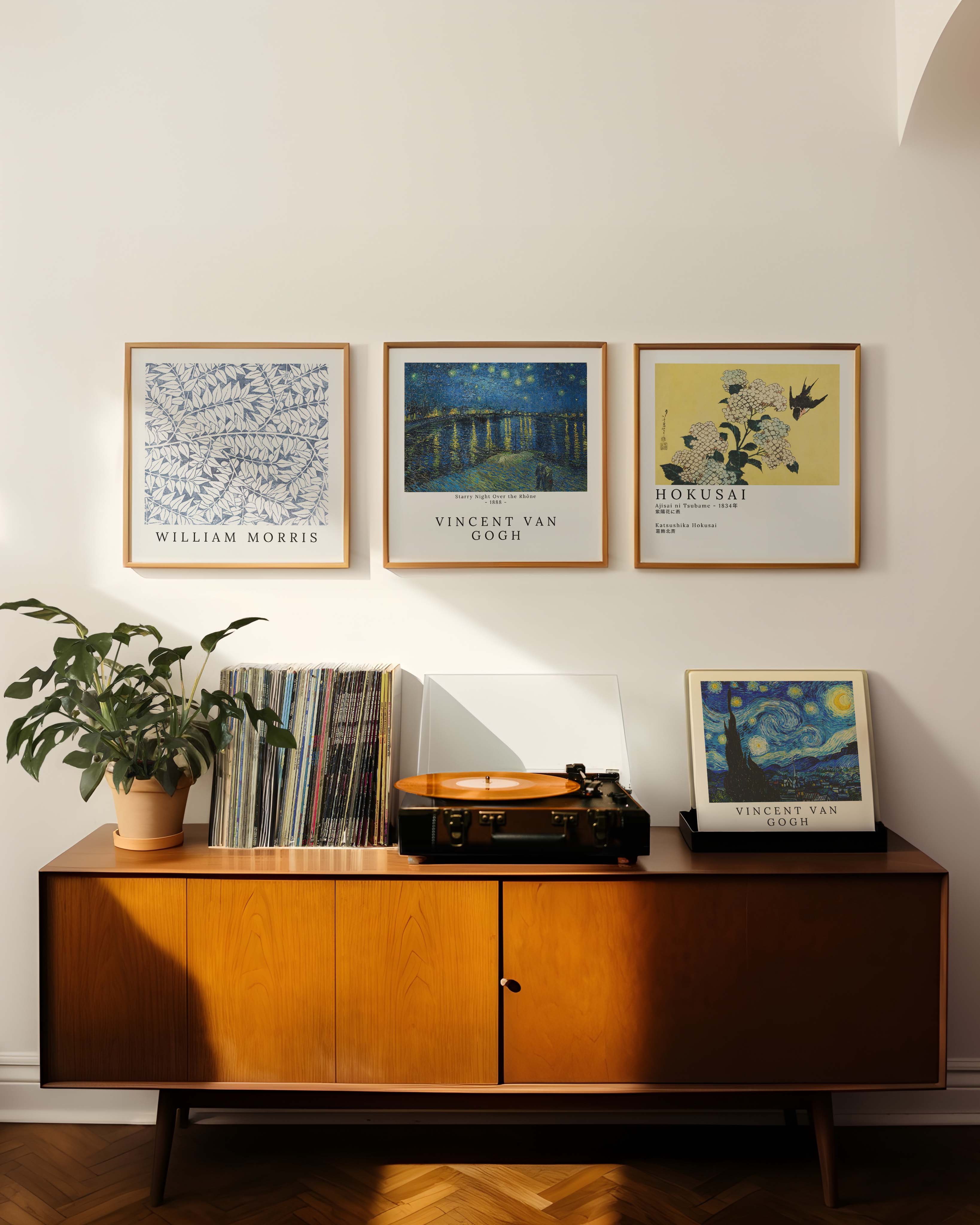 Starry Night Over the Rhône V2 Poster – FineArt Wandbild, moderne Kunst & Fine Art Print von Spawnd, handgefertigt & Made in Germany