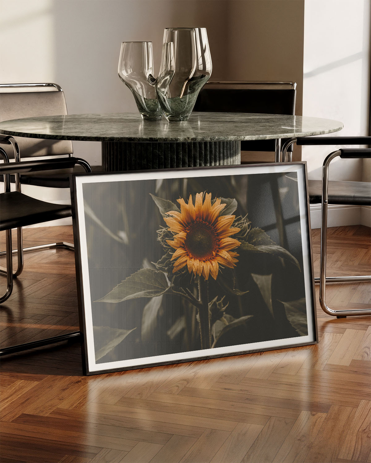 Sunflower Poster – FineArt Wandbild, moderne Kunst & Fine Art Print von Spawnd, handgefertigt & Made in Germany
