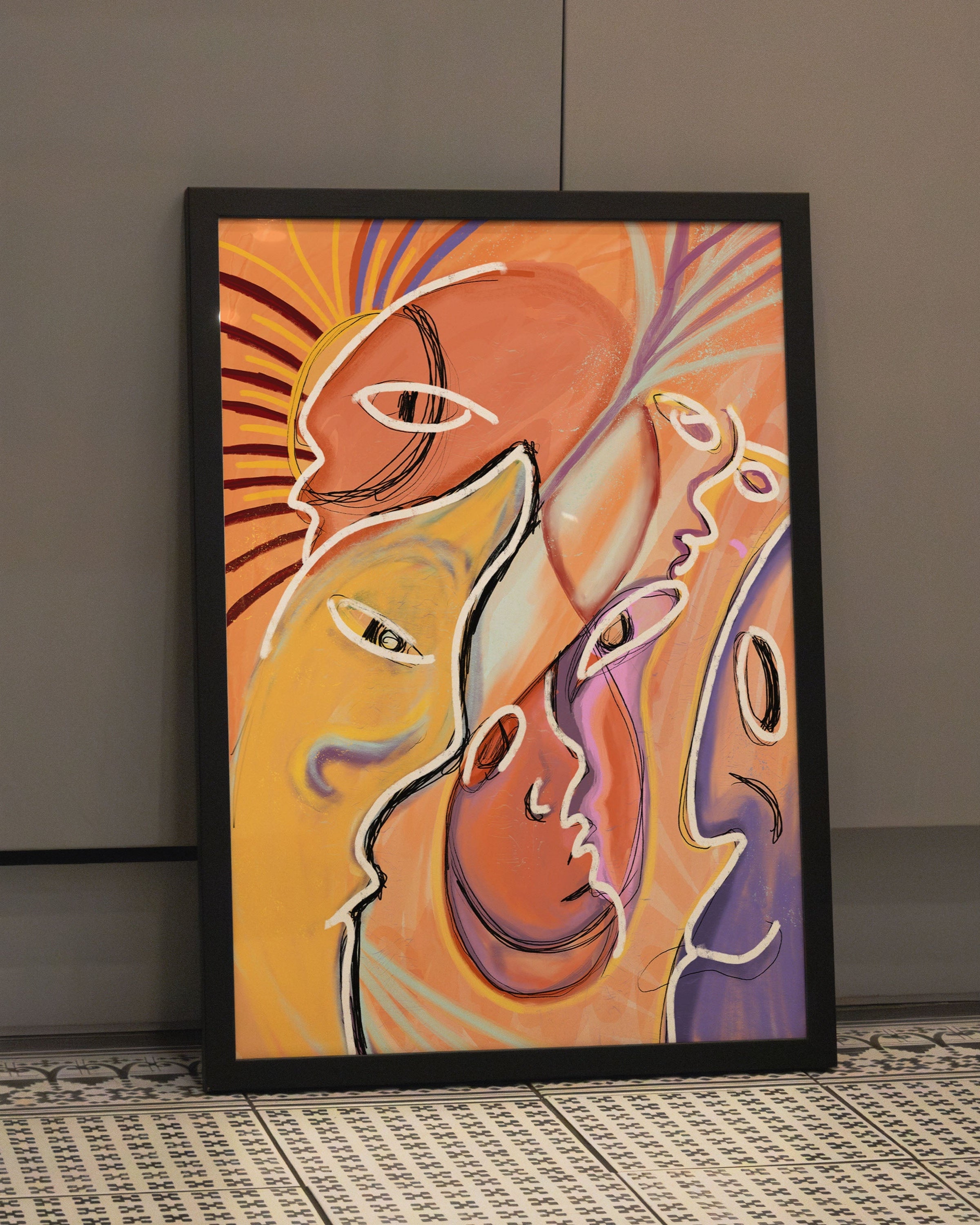 Sunlight Shapeshifters Poster – FineArt Wandbild, moderne Kunst & Fine Art Print von Spawnd, handgefertigt & Made in Germany