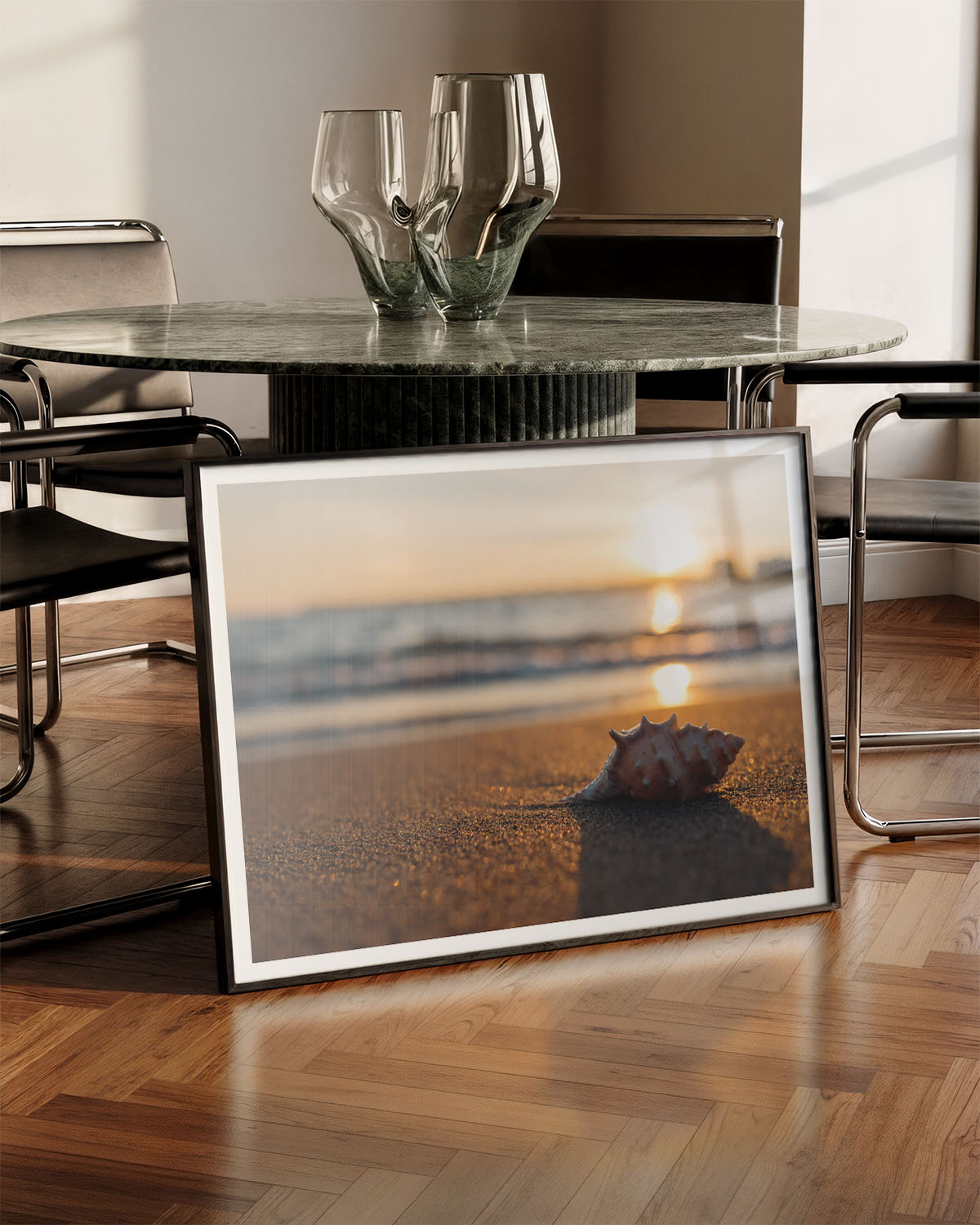 Sunset Poster – FineArt Wandbild, moderne Kunst & Fine Art Print von Spawnd, handgefertigt & Made in Germany