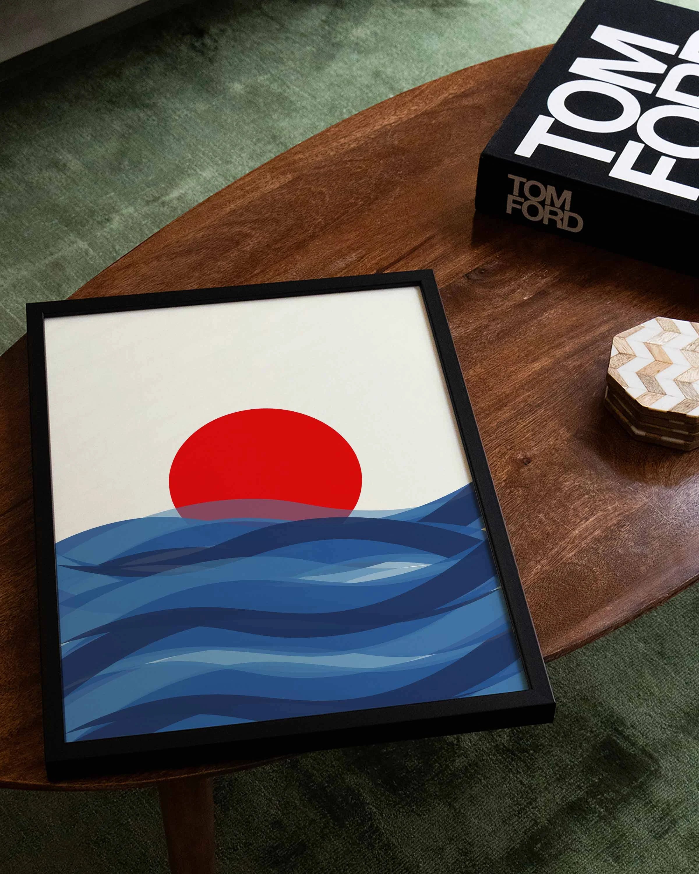 Sunset Poster – FineArt Wandbild, moderne Kunst & Fine Art Print von Spawnd, handgefertigt & Made in Germany