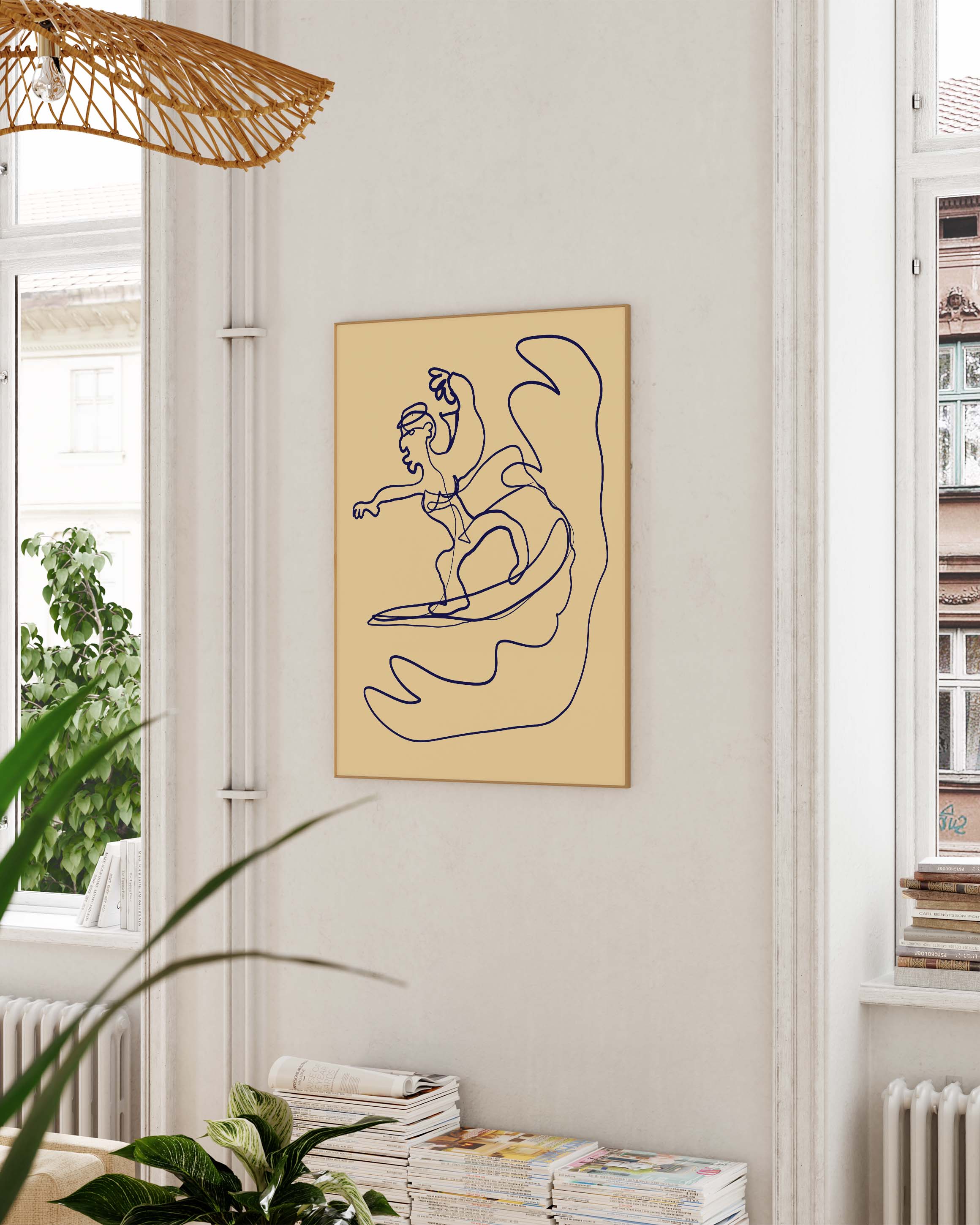 Surf Poster – FineArt Wandbild, moderne Kunst & Fine Art Print von Spawnd, handgefertigt & Made in Germany