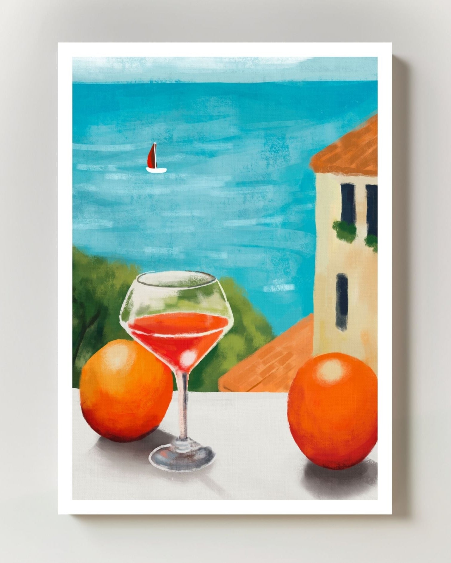 Tarde de Cítricos Poster – FineArt Wandbild, moderne Kunst & Fine Art Print von Spawnd, handgefertigt & Made in Germany
