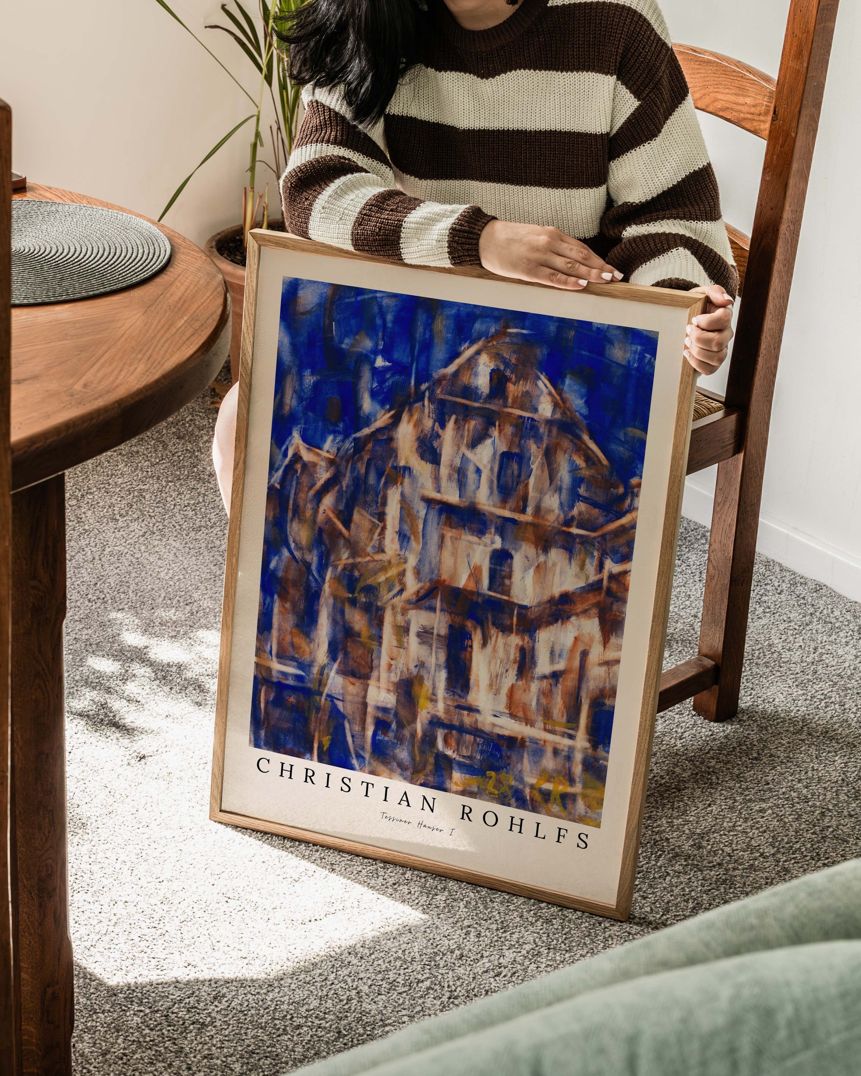 Tessiner Häuser I Poster – FineArt Wandbild, moderne Kunst & Fine Art Print von Spawnd, handgefertigt & Made in Germany