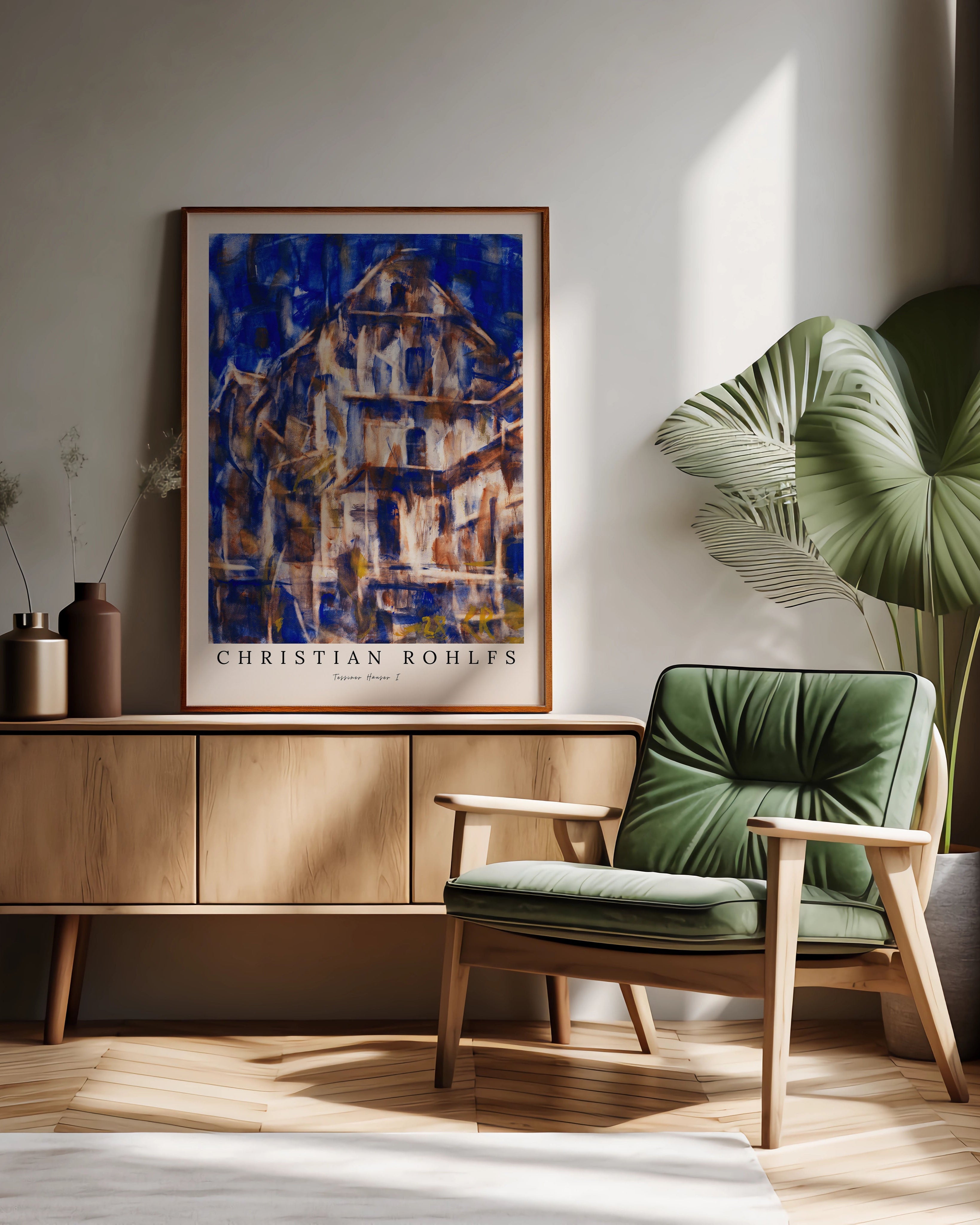 Tessiner Häuser I Poster – FineArt Wandbild, moderne Kunst & Fine Art Print von Spawnd, handgefertigt & Made in Germany