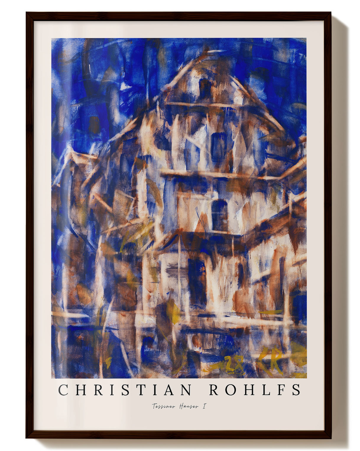 Tessiner Häuser I Poster – FineArt Wandbild, moderne Kunst & Fine Art Print von Spawnd, handgefertigt & Made in Germany