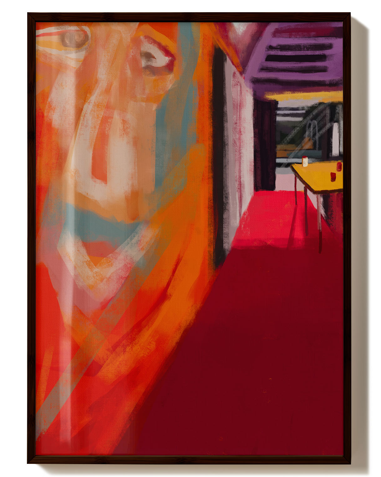 The Bar | Expressionistisches Kunstposter Poster – FineArt Wandbild, moderne Kunst & Fine Art Print von Spawnd, handgefertigt & Made in Germany