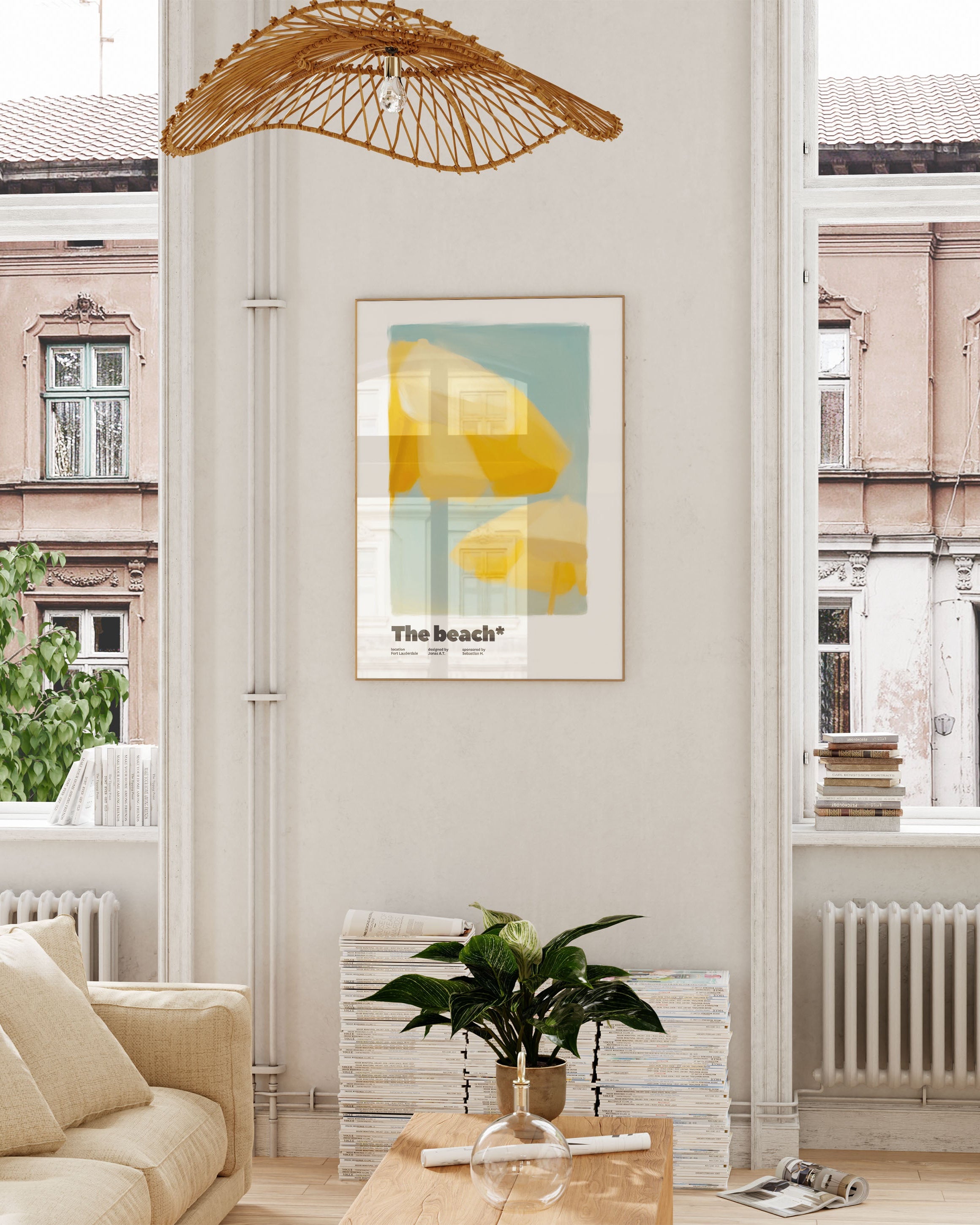 The Beach Poster im Wohnzimmer – Fine Art Print – Spawnd