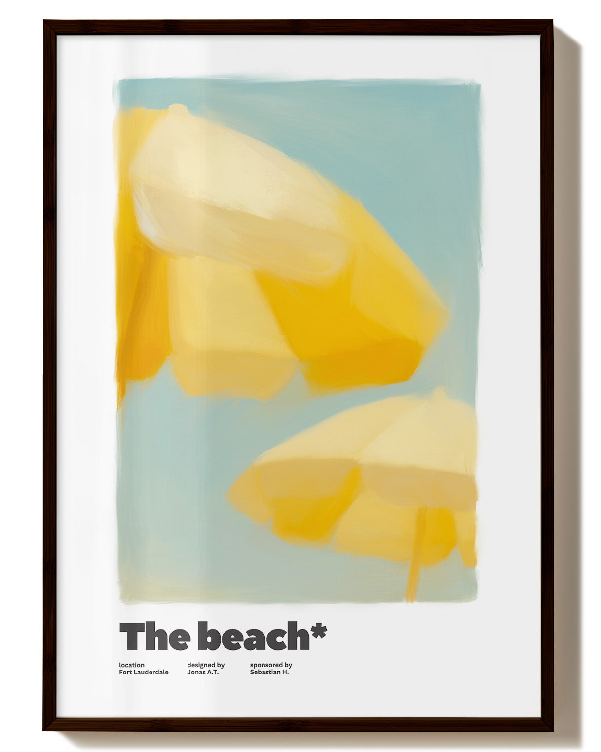 The Beach Poster – FineArt Wandbild, moderne Kunst & Fine Art Print von Spawnd, handgefertigt & Made in Germany