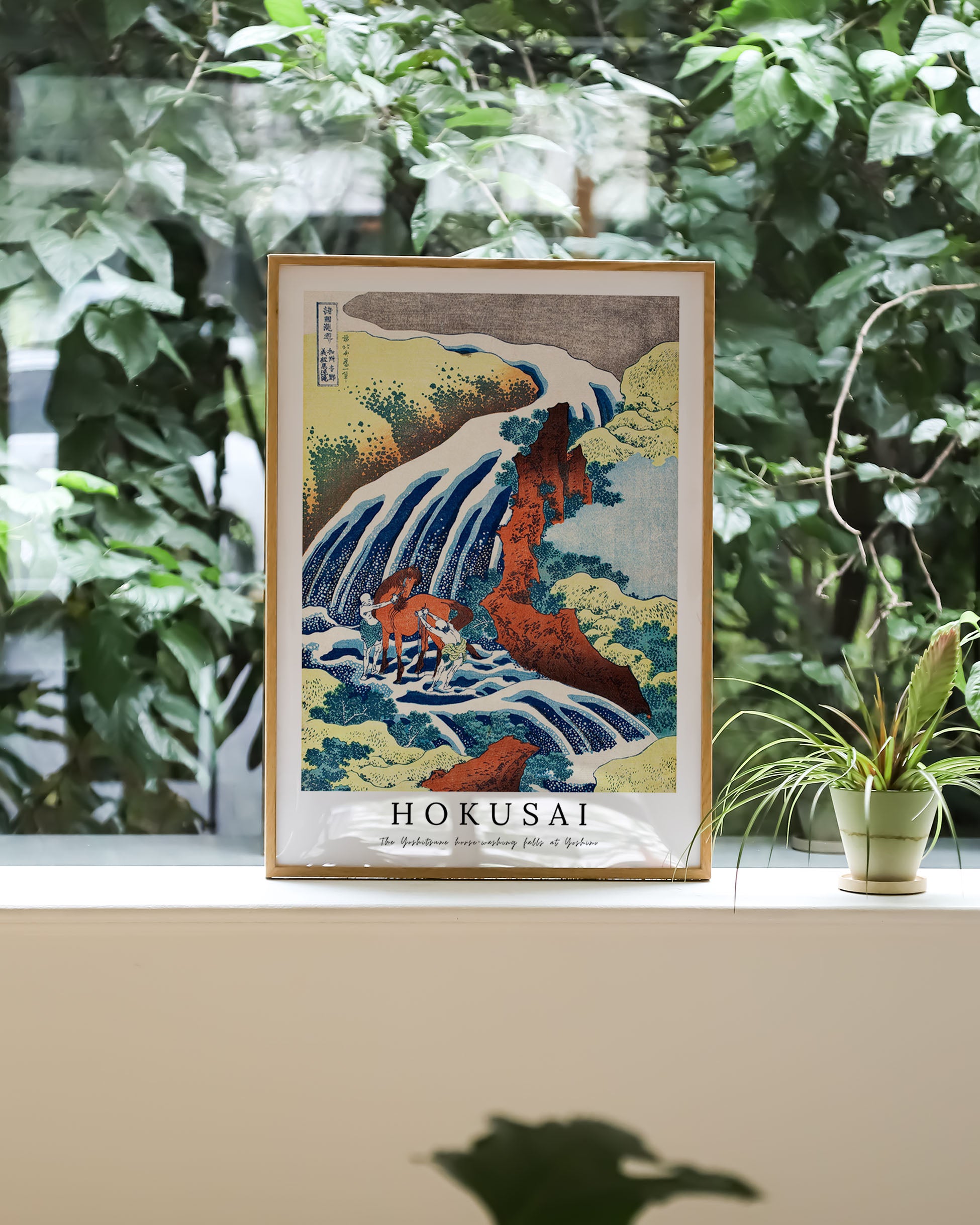 The Yoshitsune horse-washing falls at Yoshino Poster – FineArt Wandbild, moderne Kunst & Fine Art Print von Spawnd, handgefertigt & Made in Germany