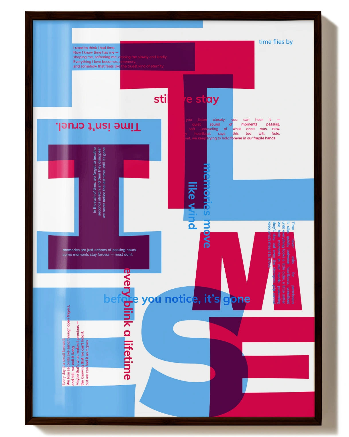 Time Poster – FineArt Wandbild, moderne Kunst & Fine Art Print von Spawnd, handgefertigt & Made in Germany