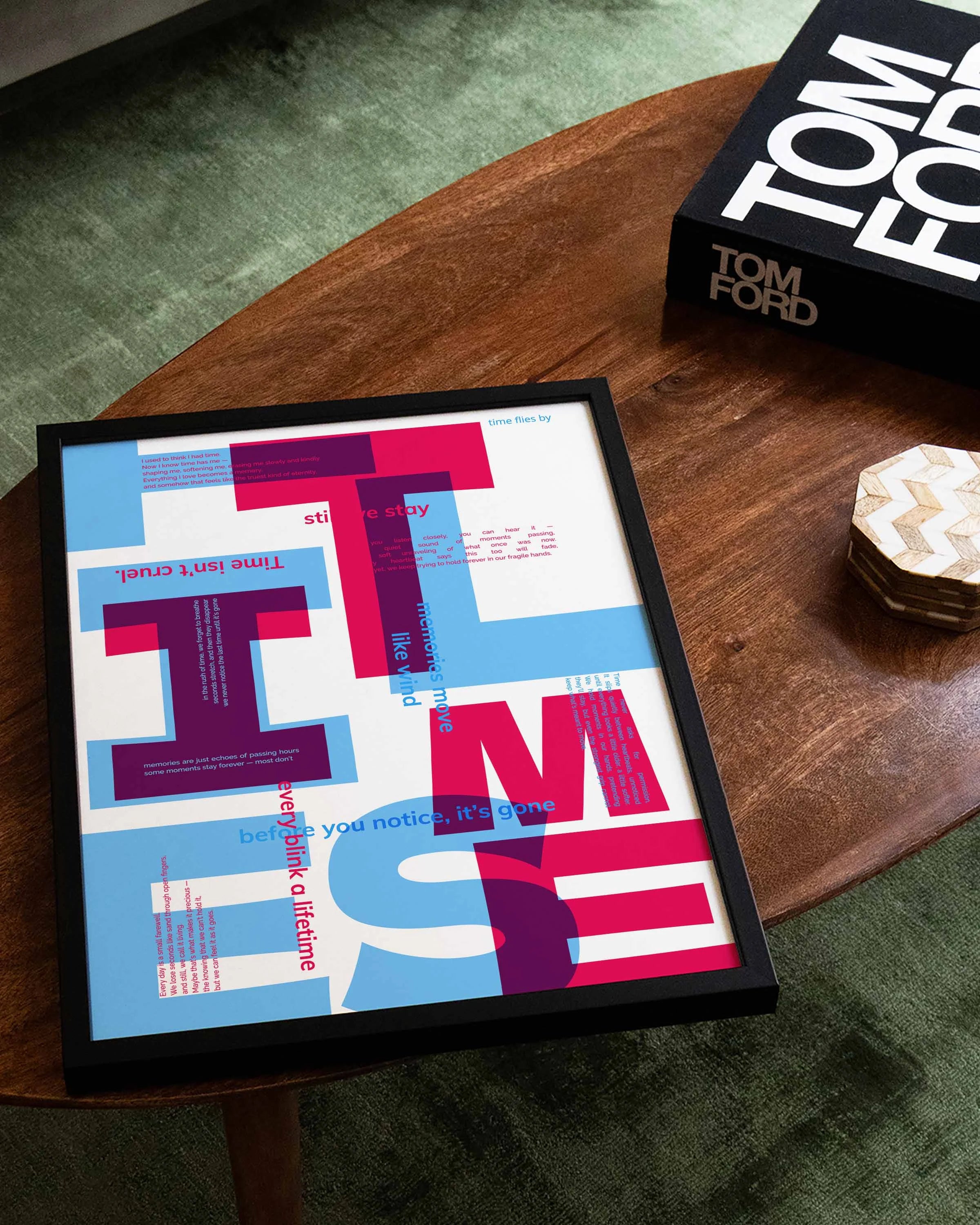 Time Poster – FineArt Wandbild, moderne Kunst & Fine Art Print von Spawnd, handgefertigt & Made in Germany