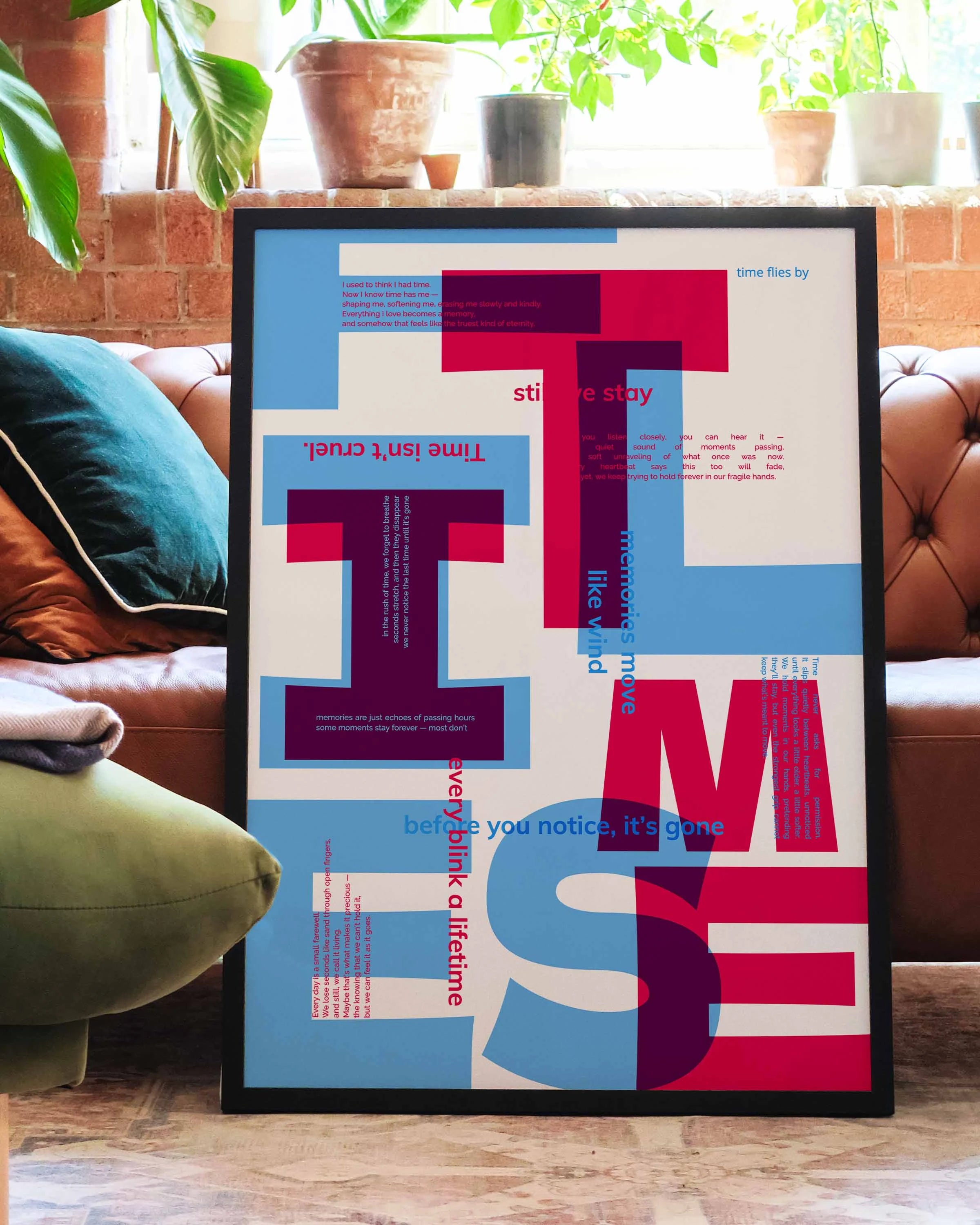 Time Poster – FineArt Wandbild, moderne Kunst & Fine Art Print von Spawnd, handgefertigt & Made in Germany
