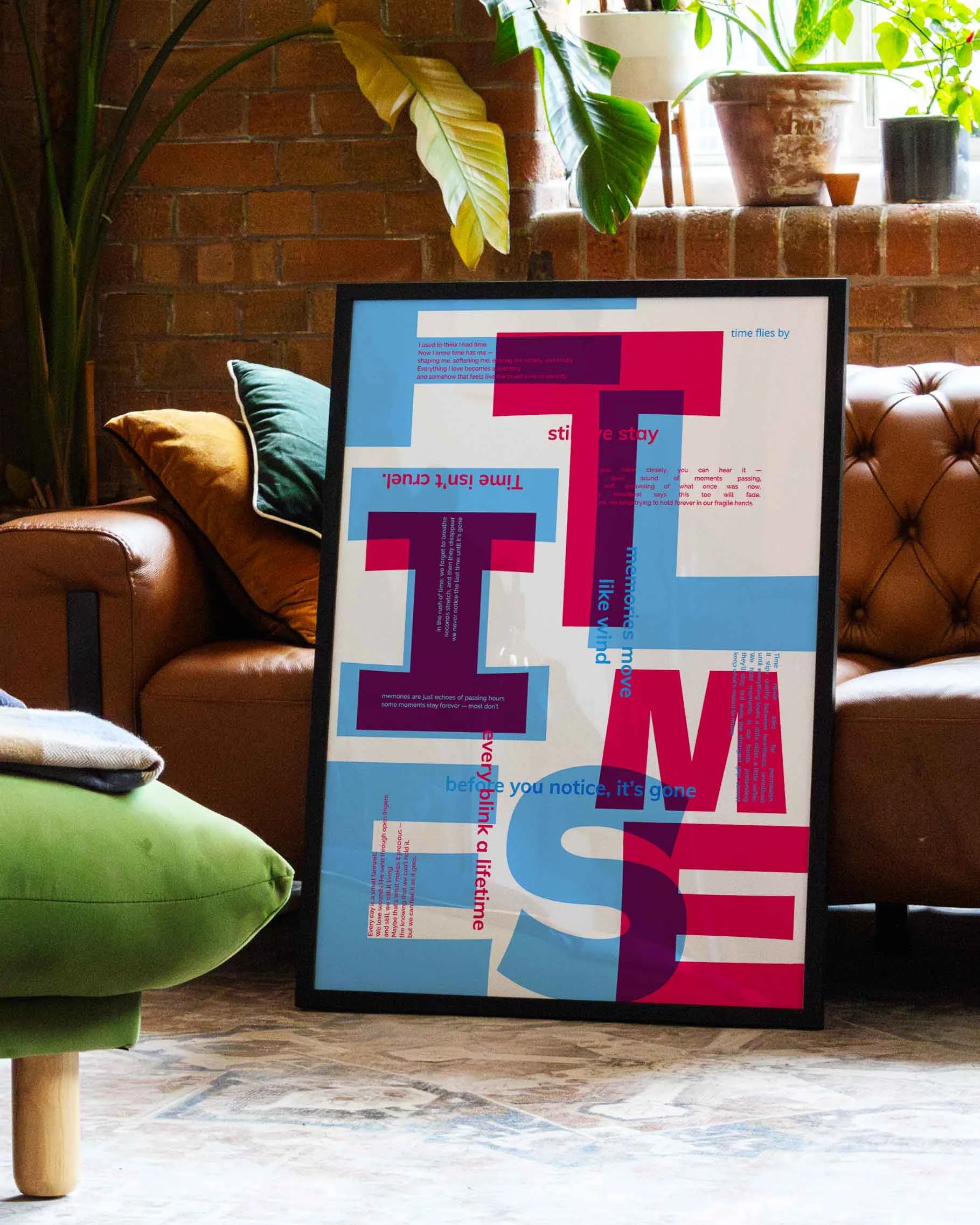 Time Poster – FineArt Wandbild, moderne Kunst & Fine Art Print von Spawnd, handgefertigt & Made in Germany