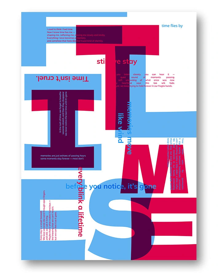 Time Poster – FineArt Wandbild, moderne Kunst & Fine Art Print von Spawnd, handgefertigt & Made in Germany