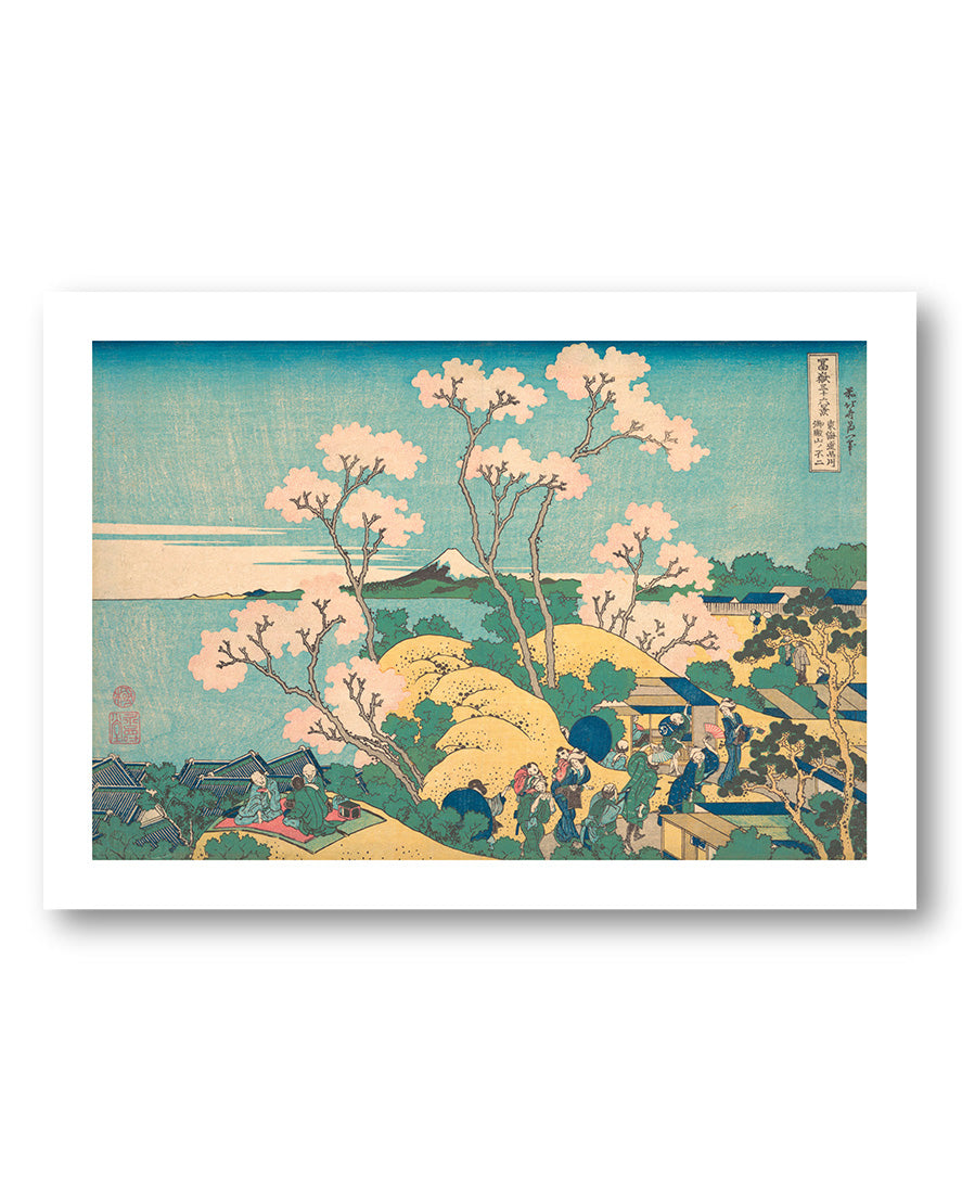 Tōkaidō Hodogaya Goten'yama no Fuji Poster – FineArt Wandbild, moderne Kunst & Fine Art Print von Spawnd, handgefertigt & Made in Germany