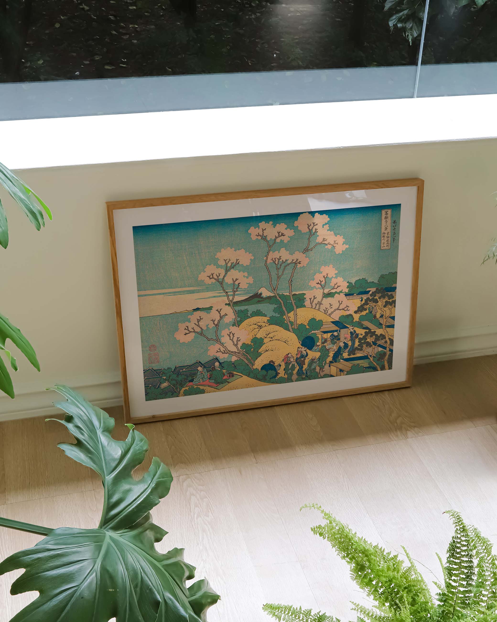 Tōkaidō Hodogaya Goten'yama no Fuji Poster – FineArt Wandbild, moderne Kunst & Fine Art Print von Spawnd, handgefertigt & Made in Germany