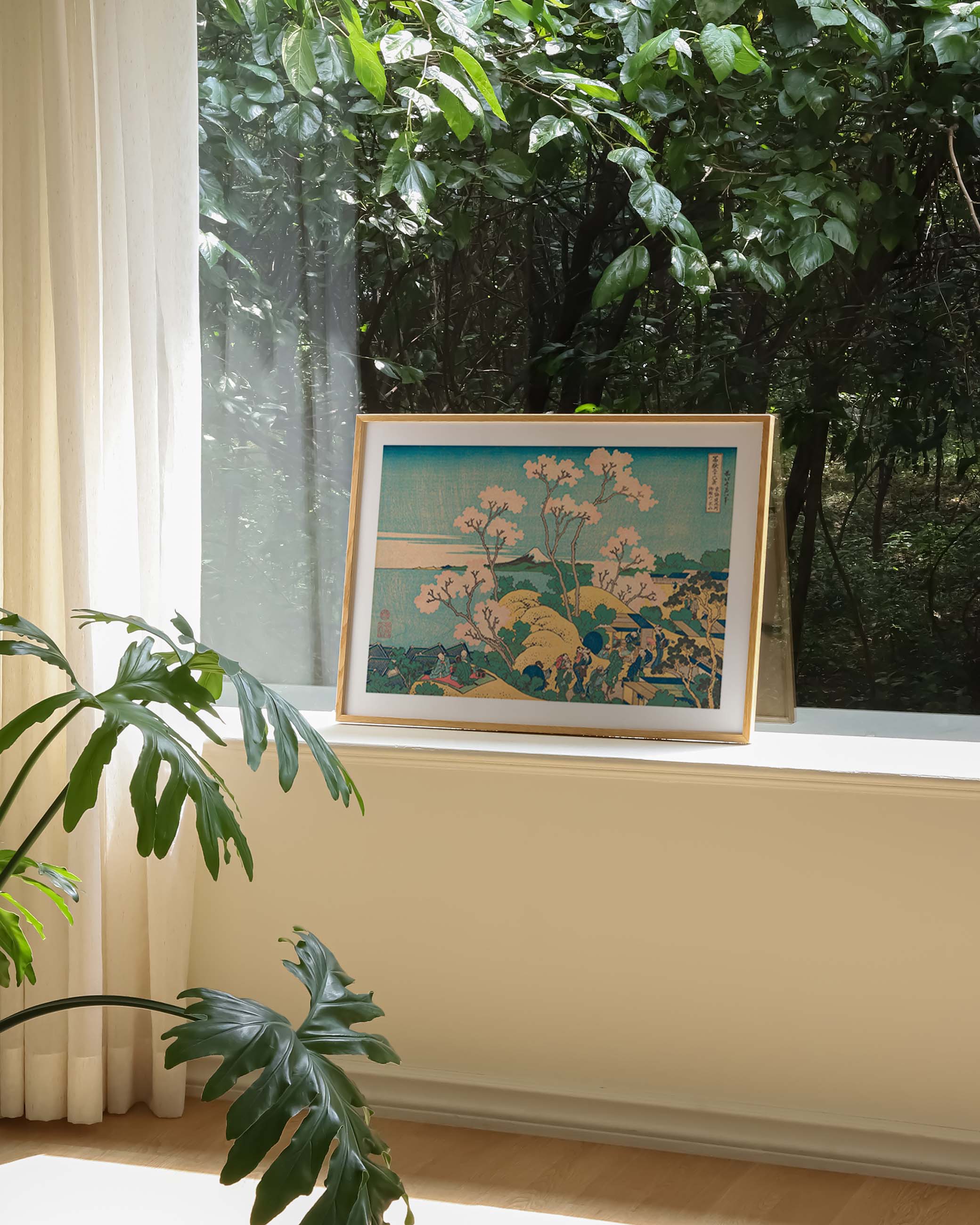 Tōkaidō Hodogaya Goten'yama no Fuji Poster – FineArt Wandbild, moderne Kunst & Fine Art Print von Spawnd, handgefertigt & Made in Germany