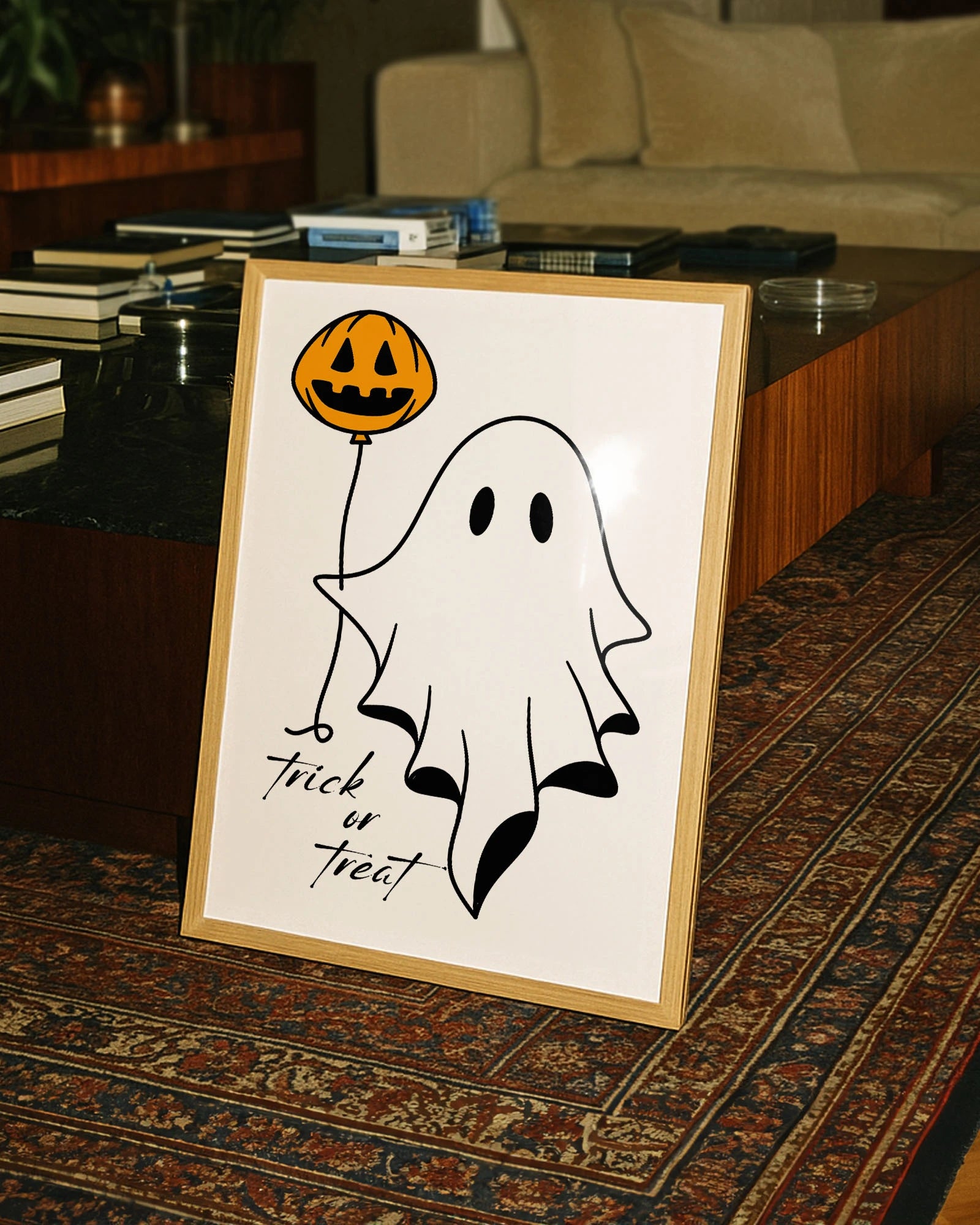 Trick or Treat Poster – FineArt Wandbild, moderne Kunst & Fine Art Print von Spawnd, handgefertigt & Made in Germany
