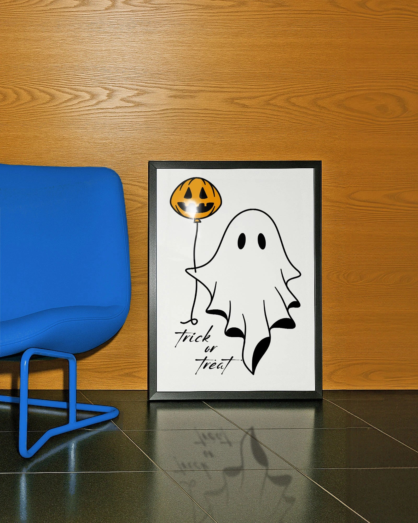 Trick or Treat Poster – FineArt Wandbild, moderne Kunst & Fine Art Print von Spawnd, handgefertigt & Made in Germany