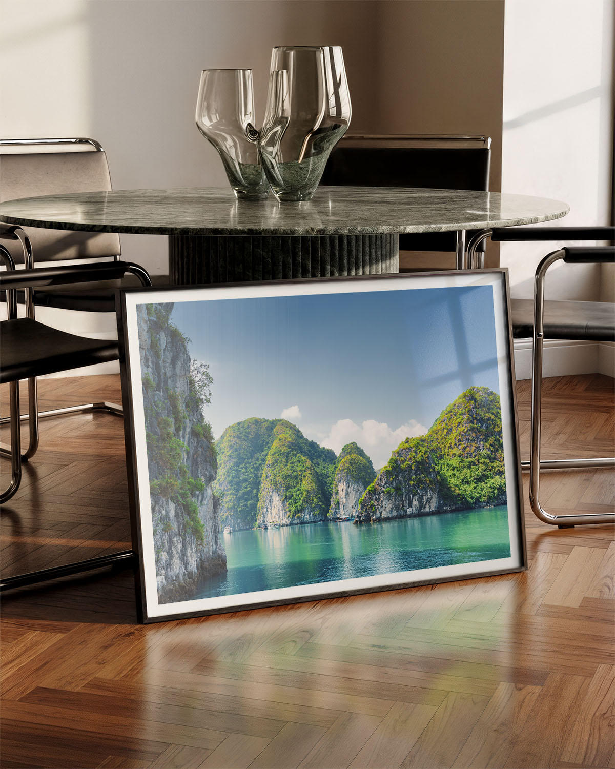 Tropical waters Poster – FineArt Wandbild, moderne Kunst & Fine Art Print von Spawnd, handgefertigt & Made in Germany