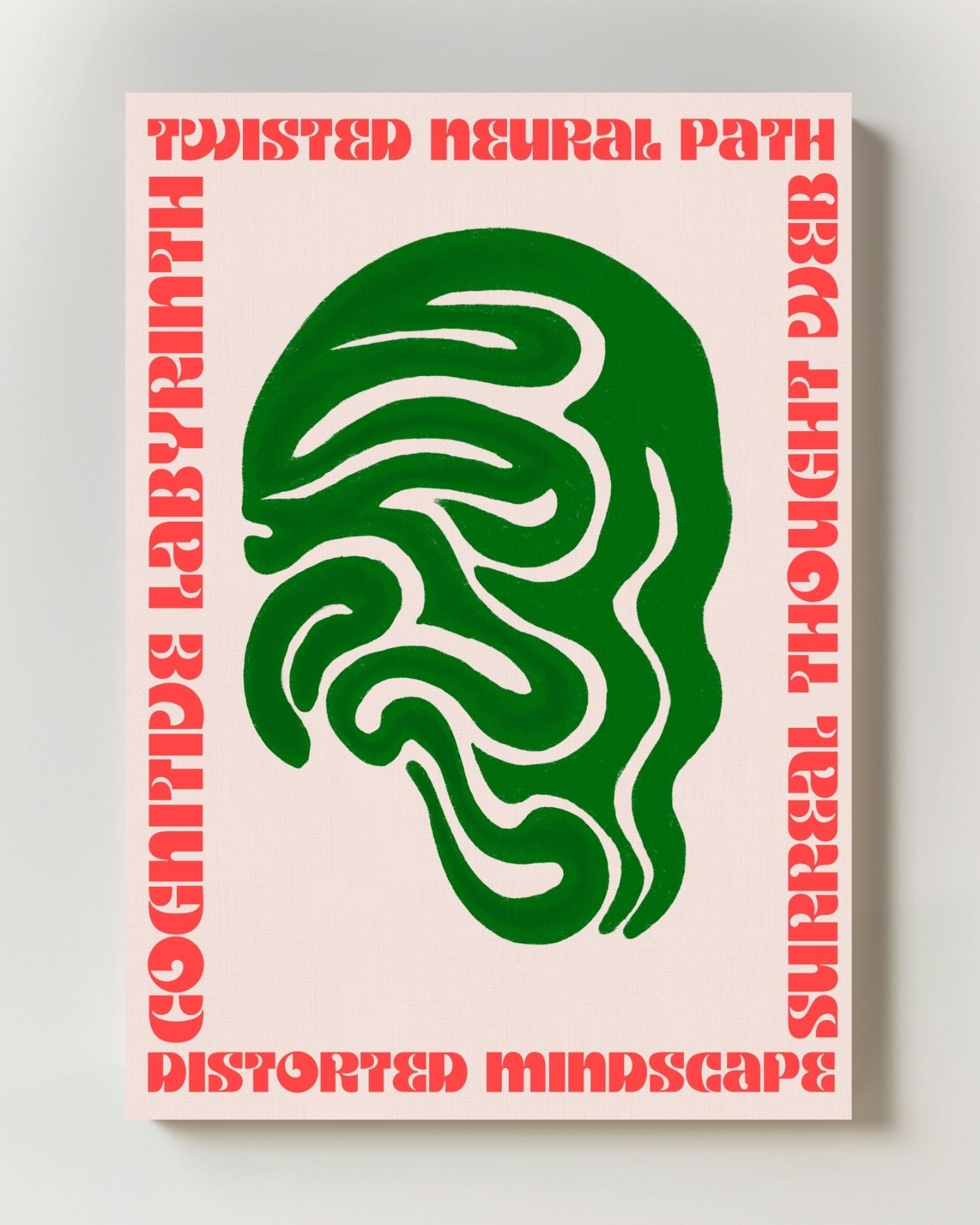 Twisted Neural Path Poster – FineArt Wandbild, moderne Kunst & Fine Art Print von Spawnd, handgefertigt & Made in Germany
