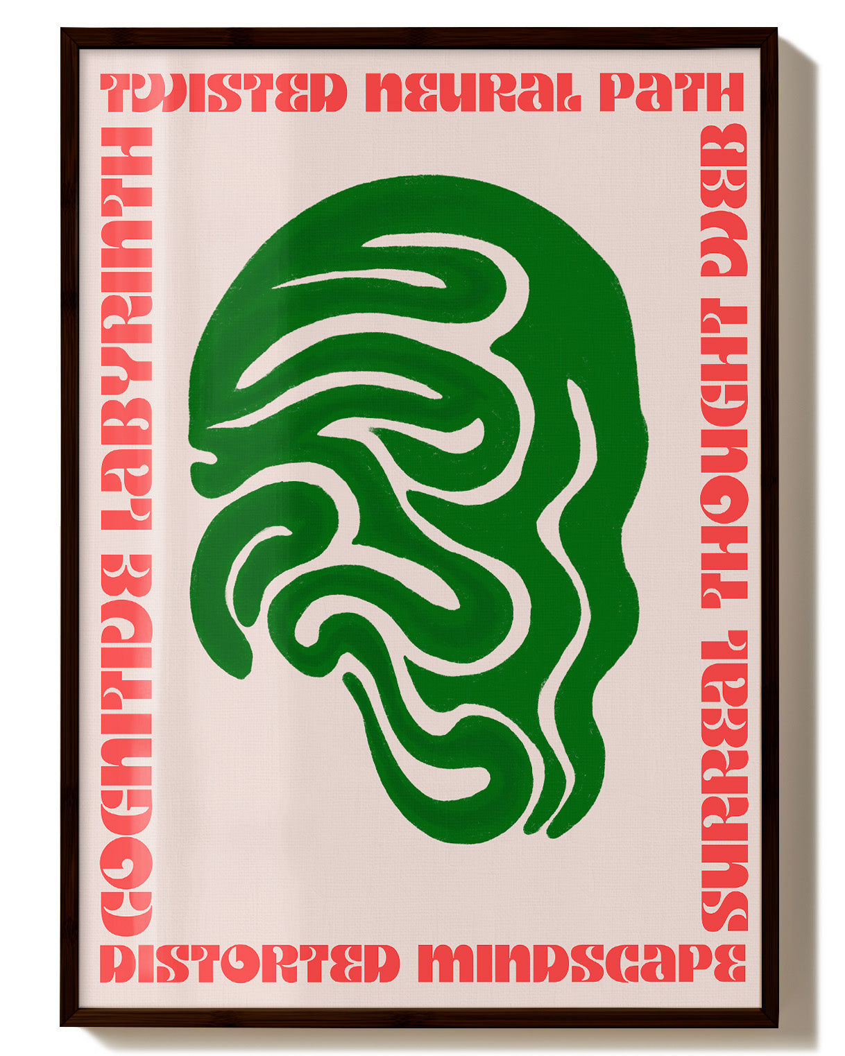 Twisted Neural Path Poster – FineArt Wandbild, moderne Kunst & Fine Art Print von Spawnd, handgefertigt & Made in Germany