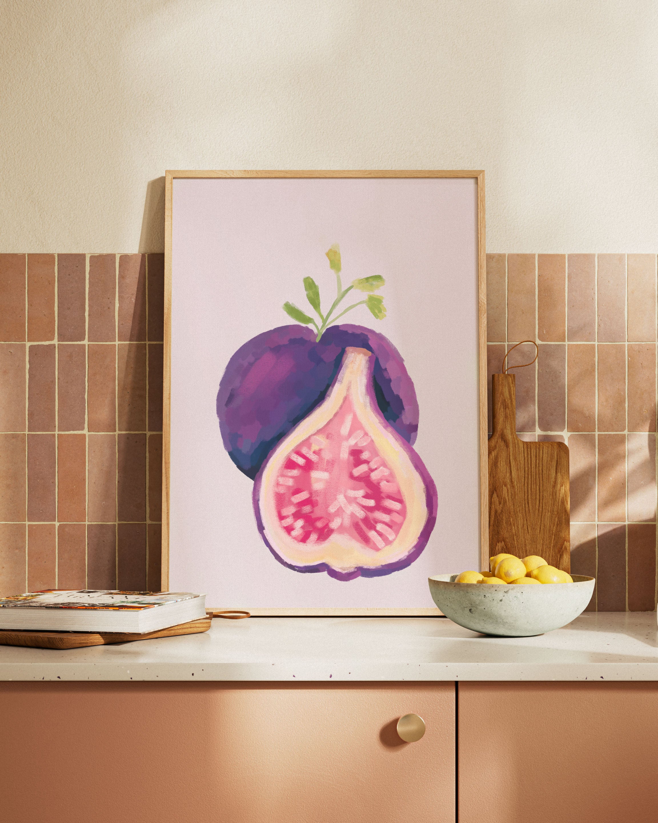 Une figue fraîche Poster – FineArt Wandbild, moderne Kunst & Fine Art Print von Spawnd, handgefertigt & Made in Germany