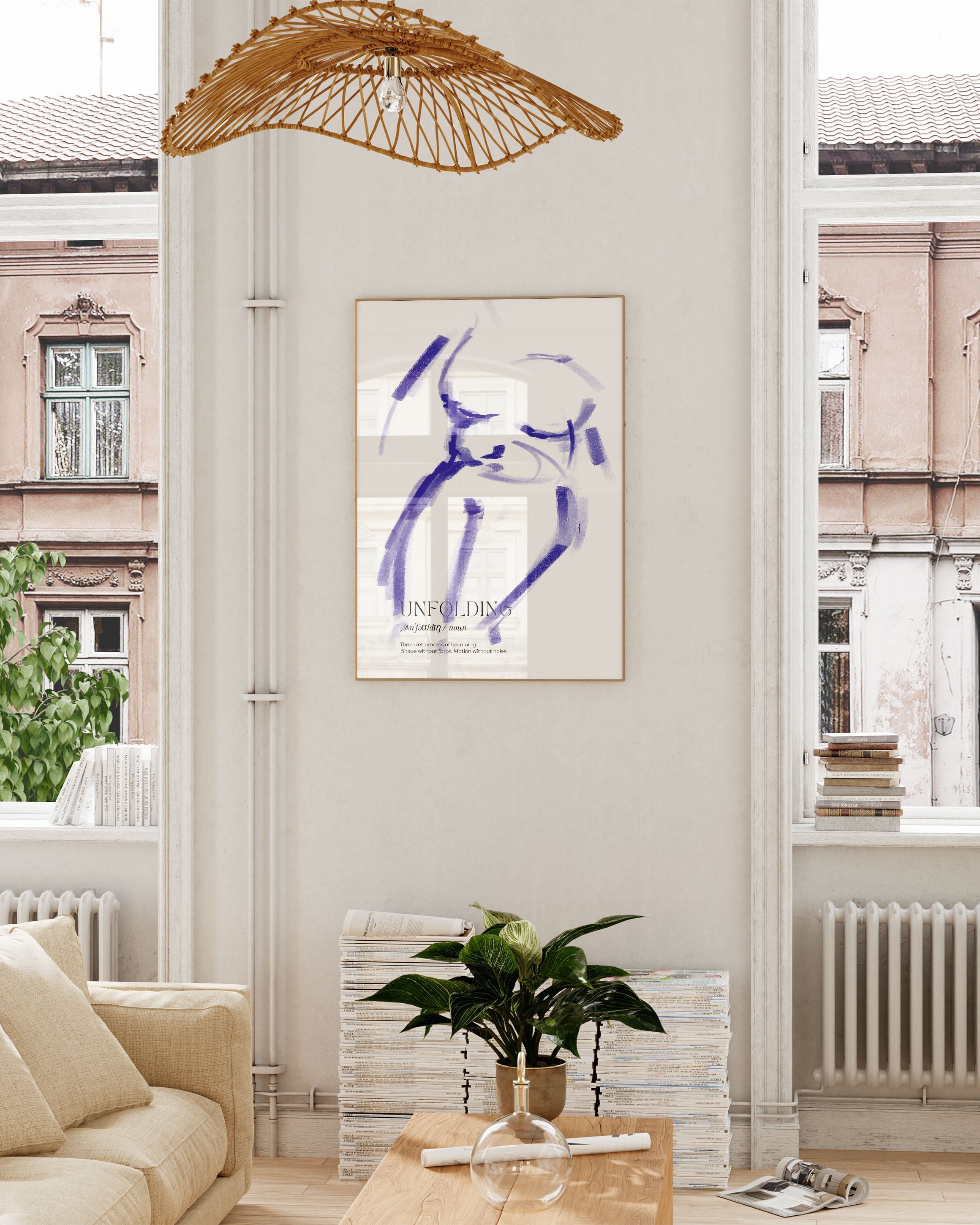 Unfolding Poster im Wohnzimmer – Fine Art Print mit – Spawnd