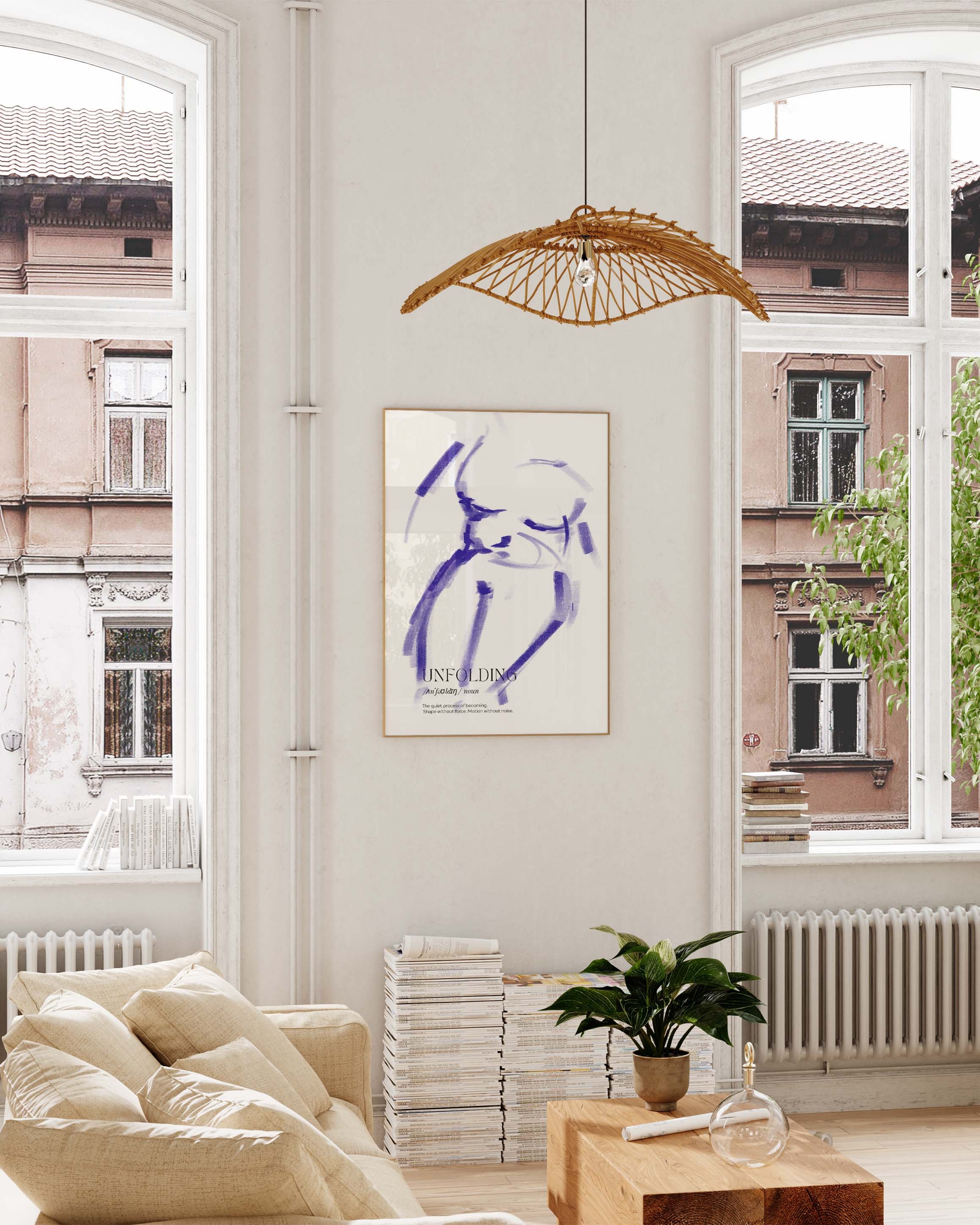 Unfolding Poster im Wohnzimmer – Fine Art Print mit – Spawnd