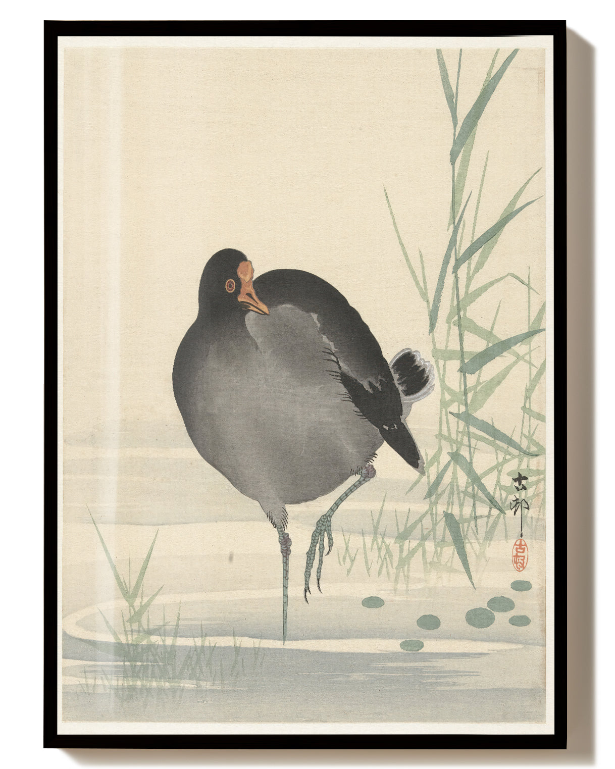 Vogel Poster minimalistisch – Standing Bird Poster – FineArt Wandbild, moderne Kunst & Fine Art Print von Spawnd, handgefertigt & Made in Germany