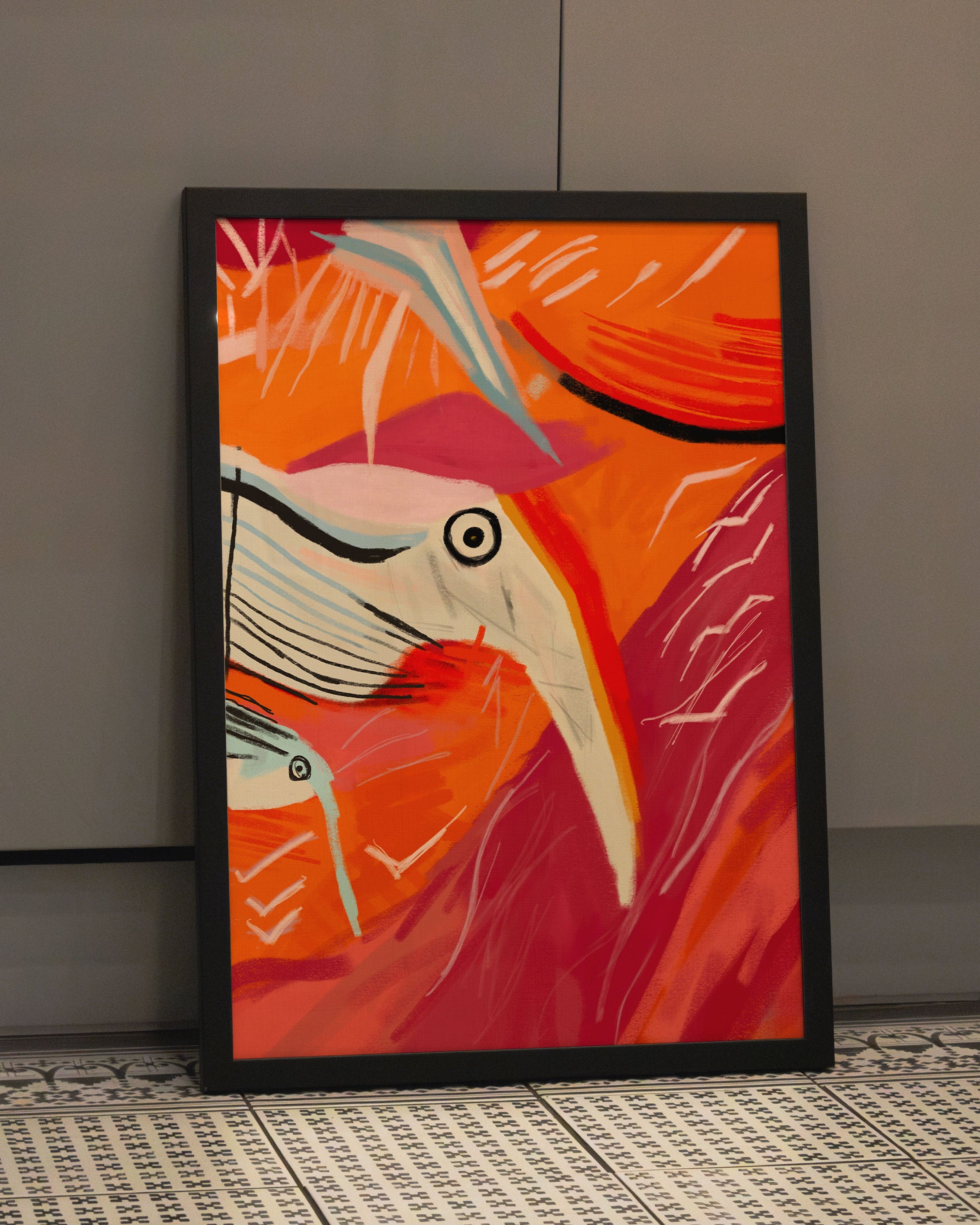 Wandering Birds Poster – FineArt Wandbild, moderne Kunst & Fine Art Print von Spawnd, handgefertigt & Made in Germany