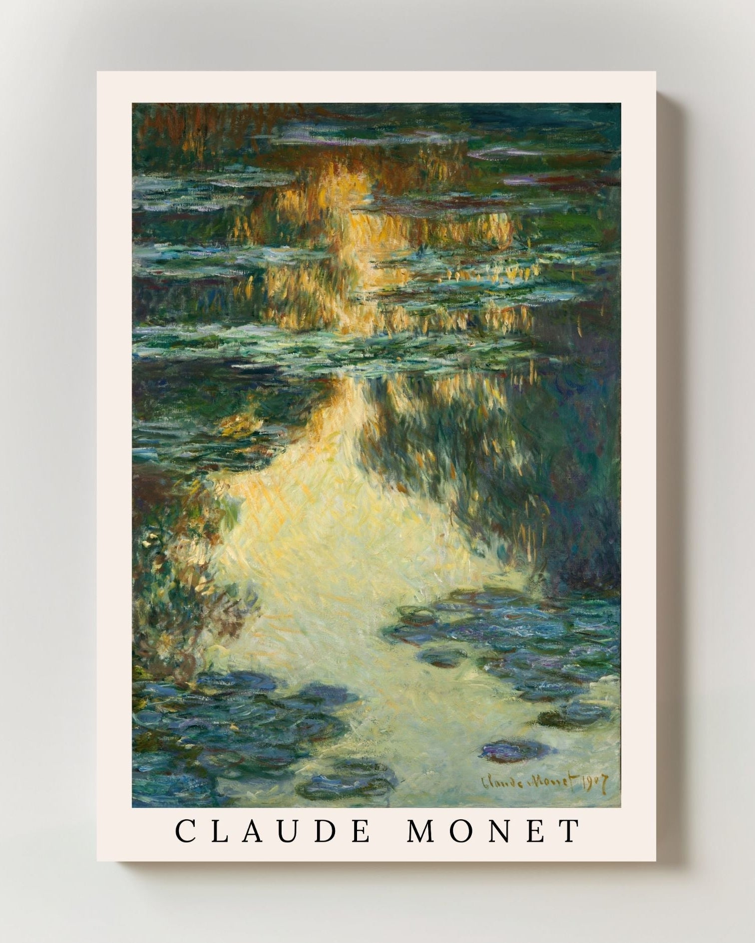 Water Lilies Poster – FineArt Wandbild, moderne Kunst & Fine Art Print von Spawnd, handgefertigt & Made in Germany