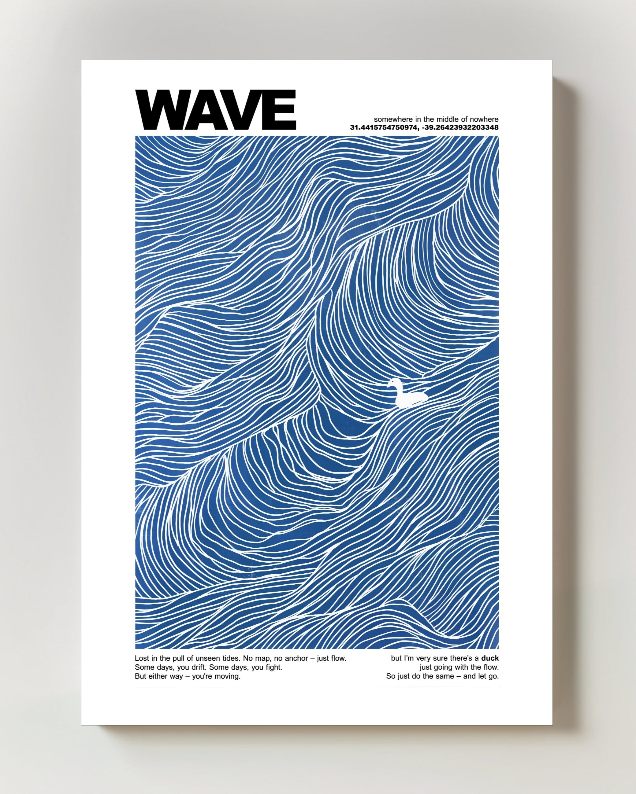 Wave Poster – FineArt Wandbild, moderne Kunst & Fine Art Print von Spawnd, handgefertigt & Made in Germany