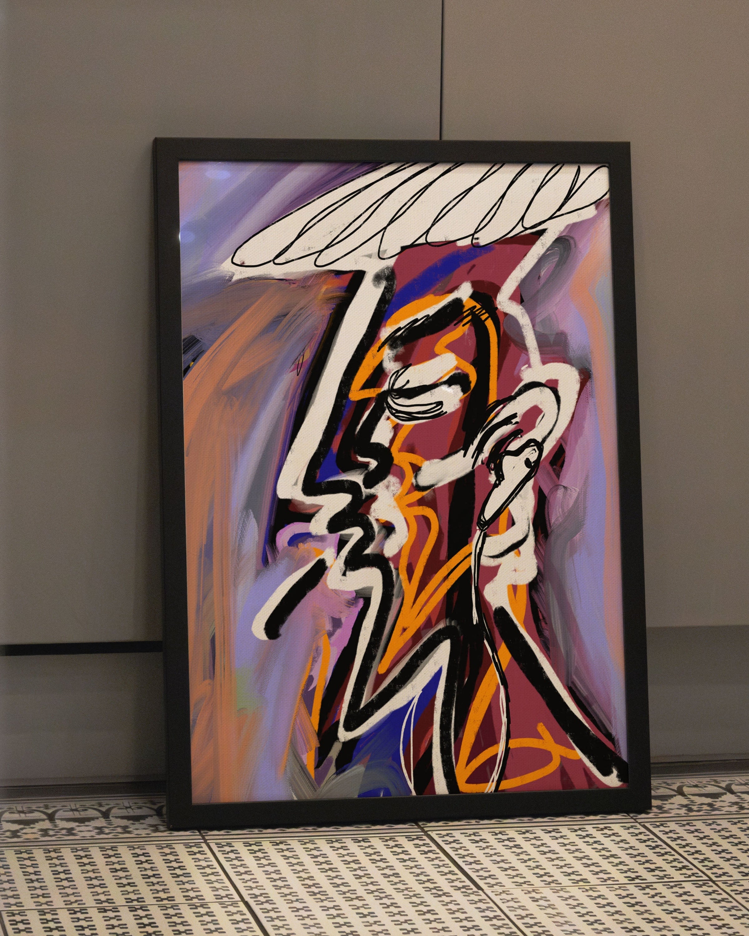 Way to school Poster – FineArt Wandbild, moderne Kunst & Fine Art Print von Spawnd, handgefertigt & Made in Germany