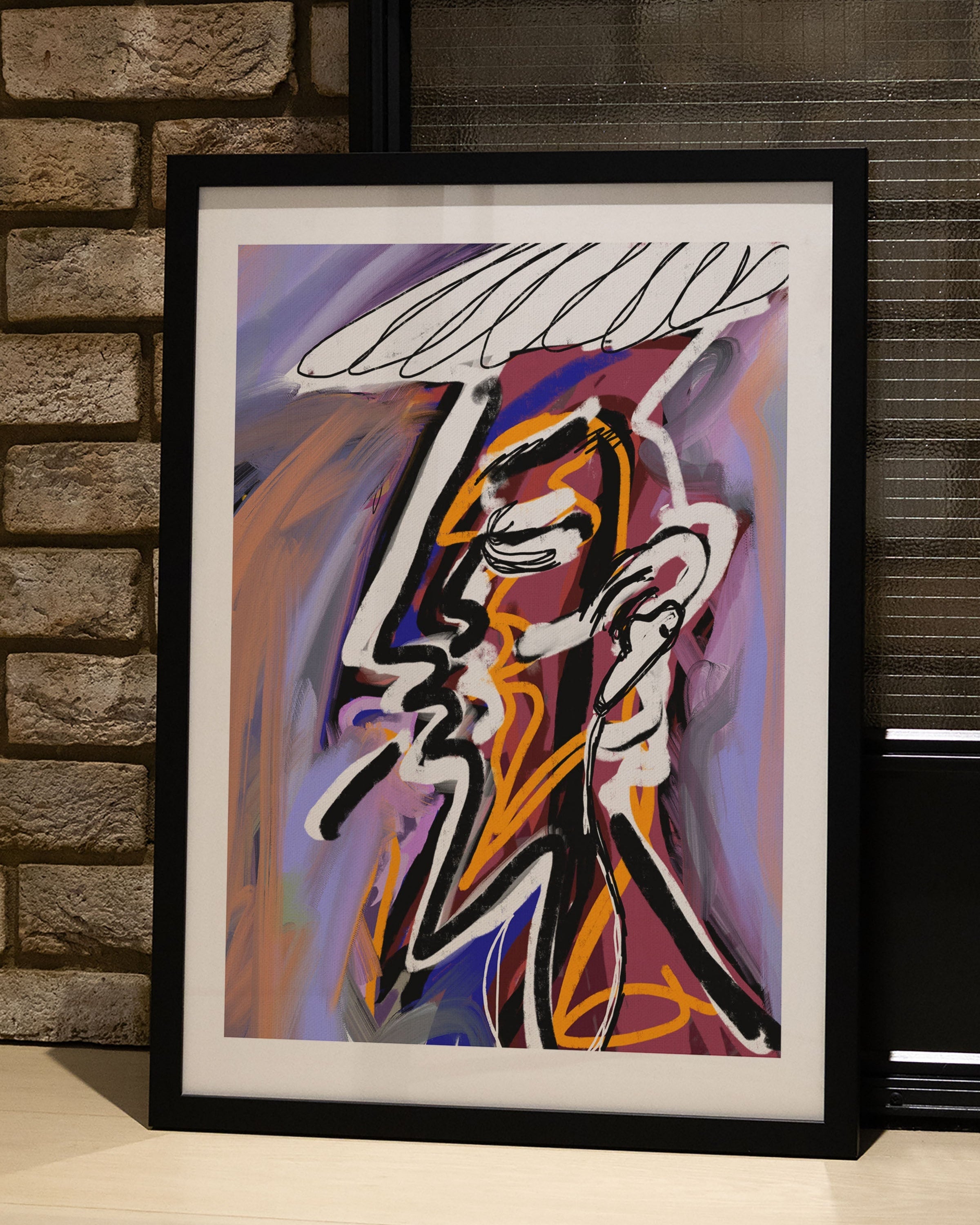 Way to school Poster – FineArt Wandbild, moderne Kunst & Fine Art Print von Spawnd, handgefertigt & Made in Germany